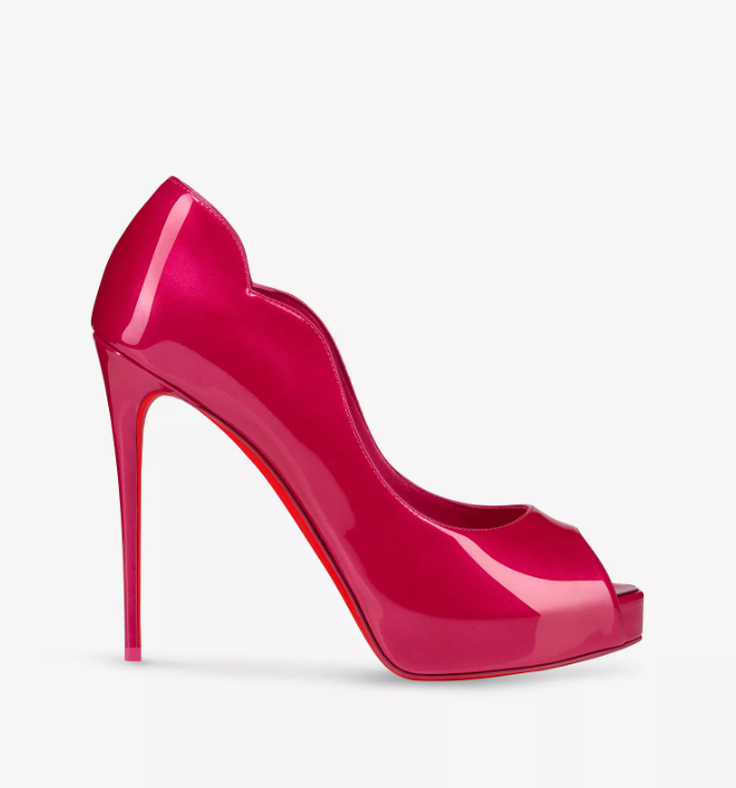 Hot Chick Alta 120 Patent-Leather Heeled Courts
