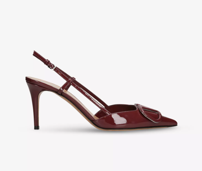 Vlogo Signature 80 Patent-Leather Slingback Courts