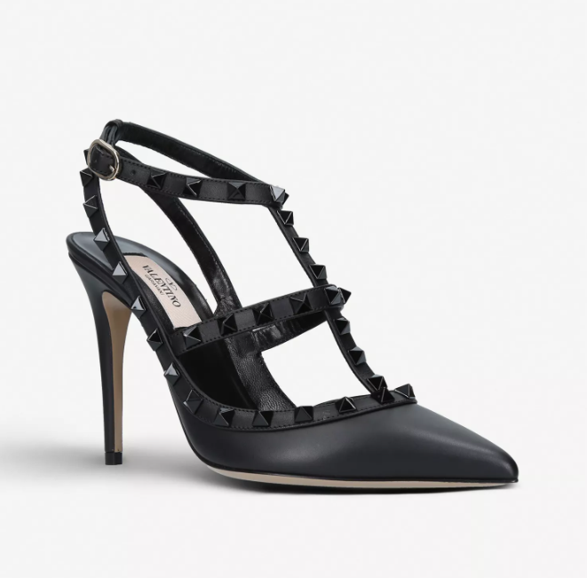 So Noir 100 studded leather courts