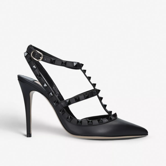 So Noir 100 studded leather courts