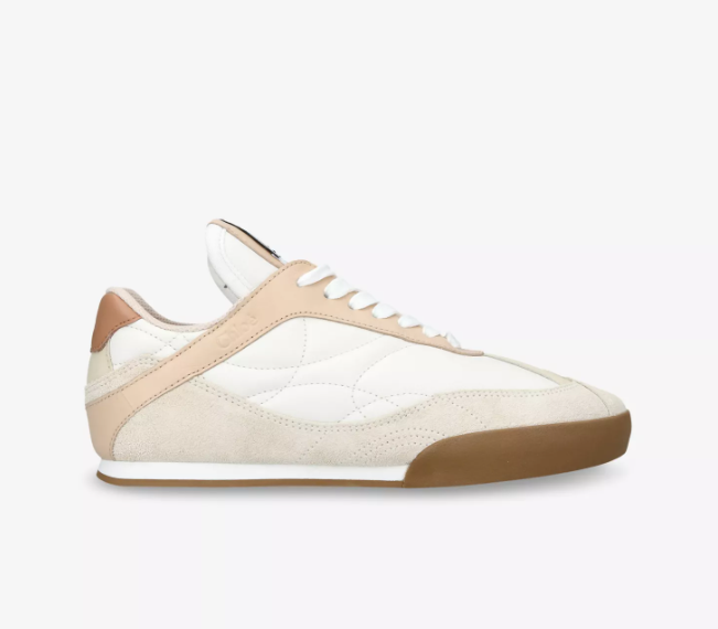 CHLOE  Kick Brand-Patch Leather Low-Top Trainers