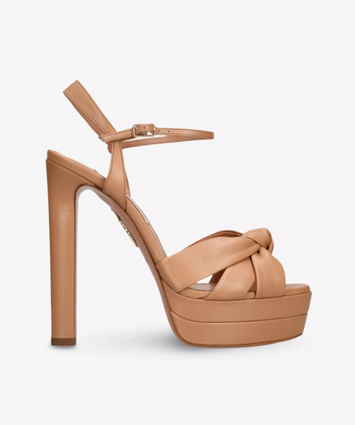 "Nina Leather Platform Sandals 5.1"""