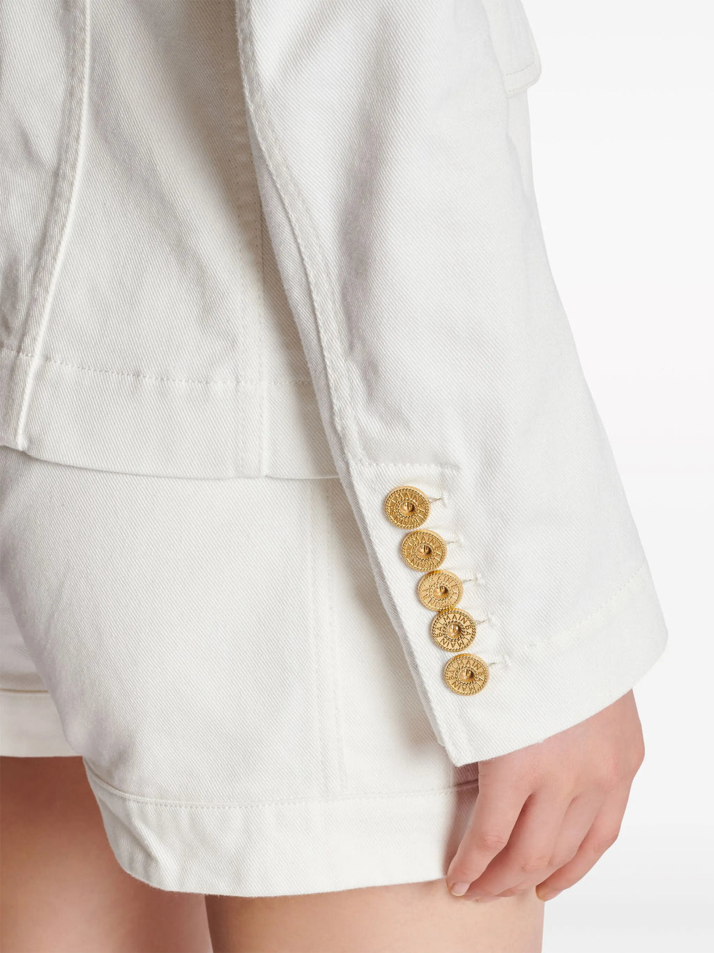 Blazer en jean croisé à 6 boutons Balmain