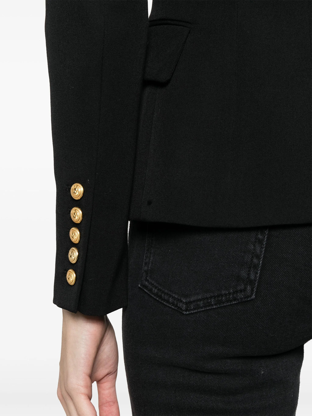 Blazer en laine à boutonnage simple Balmain