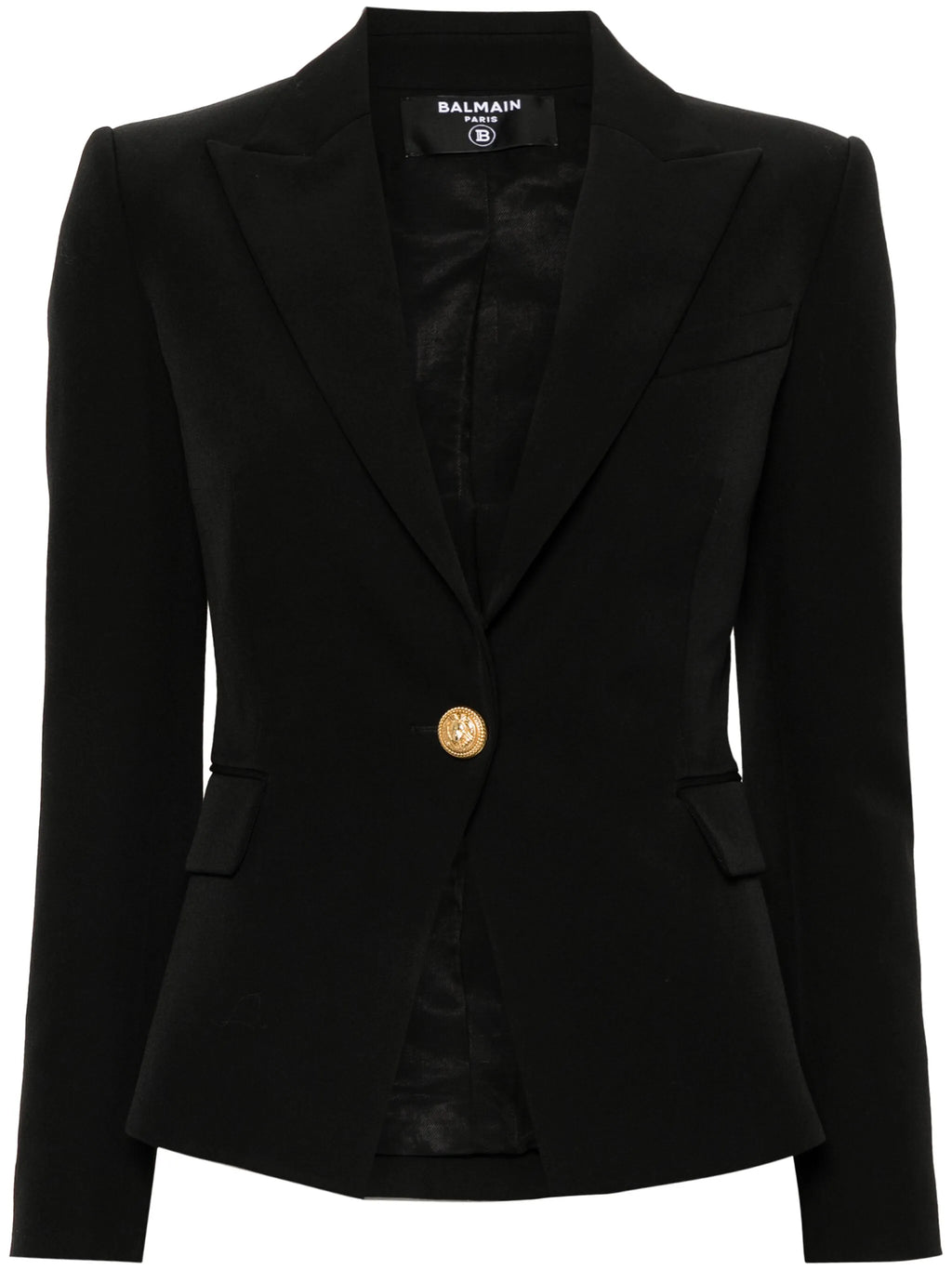 Blazer en laine à boutonnage simple Balmain