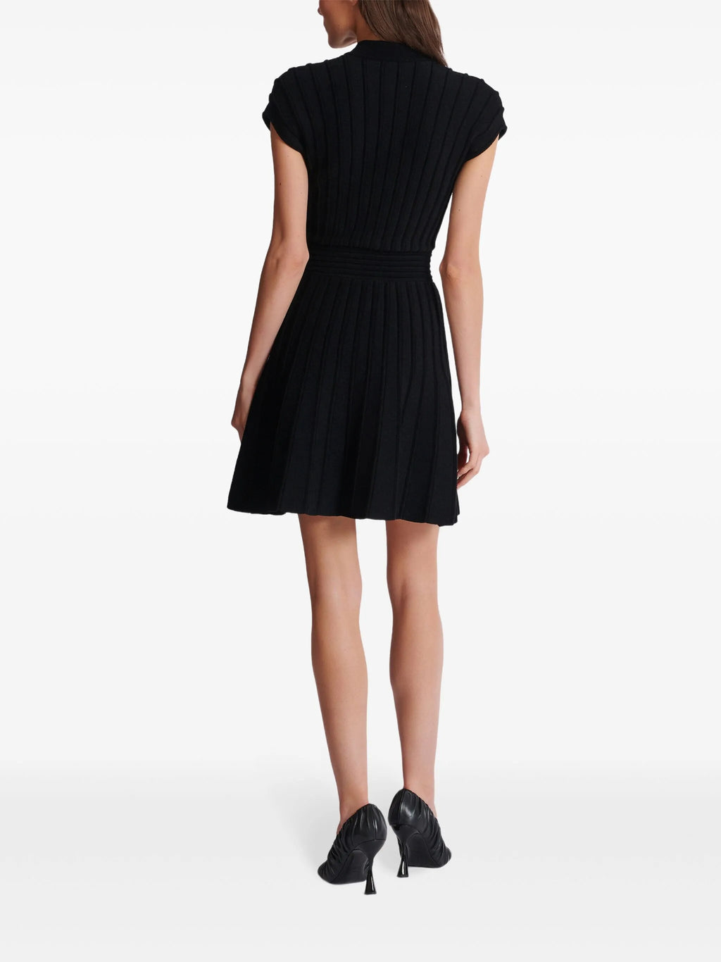 Mini-robe boutonnée en velours Balmain