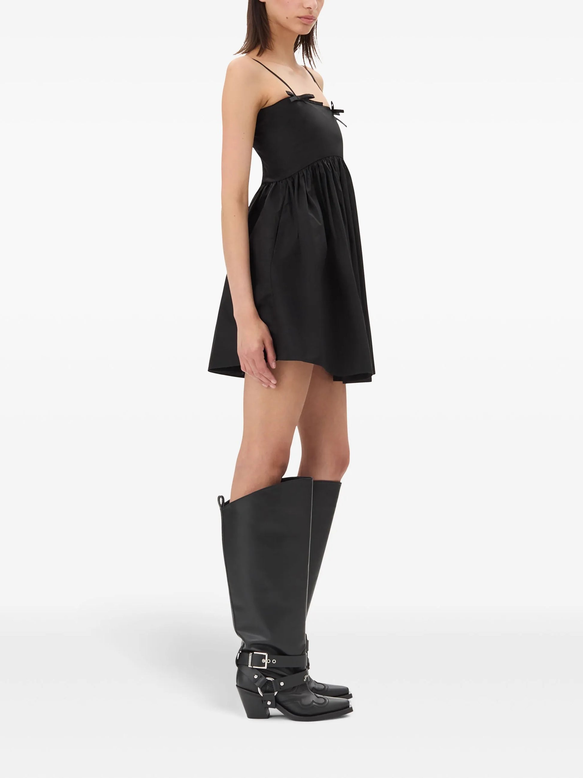 GANNI poplin mini dress