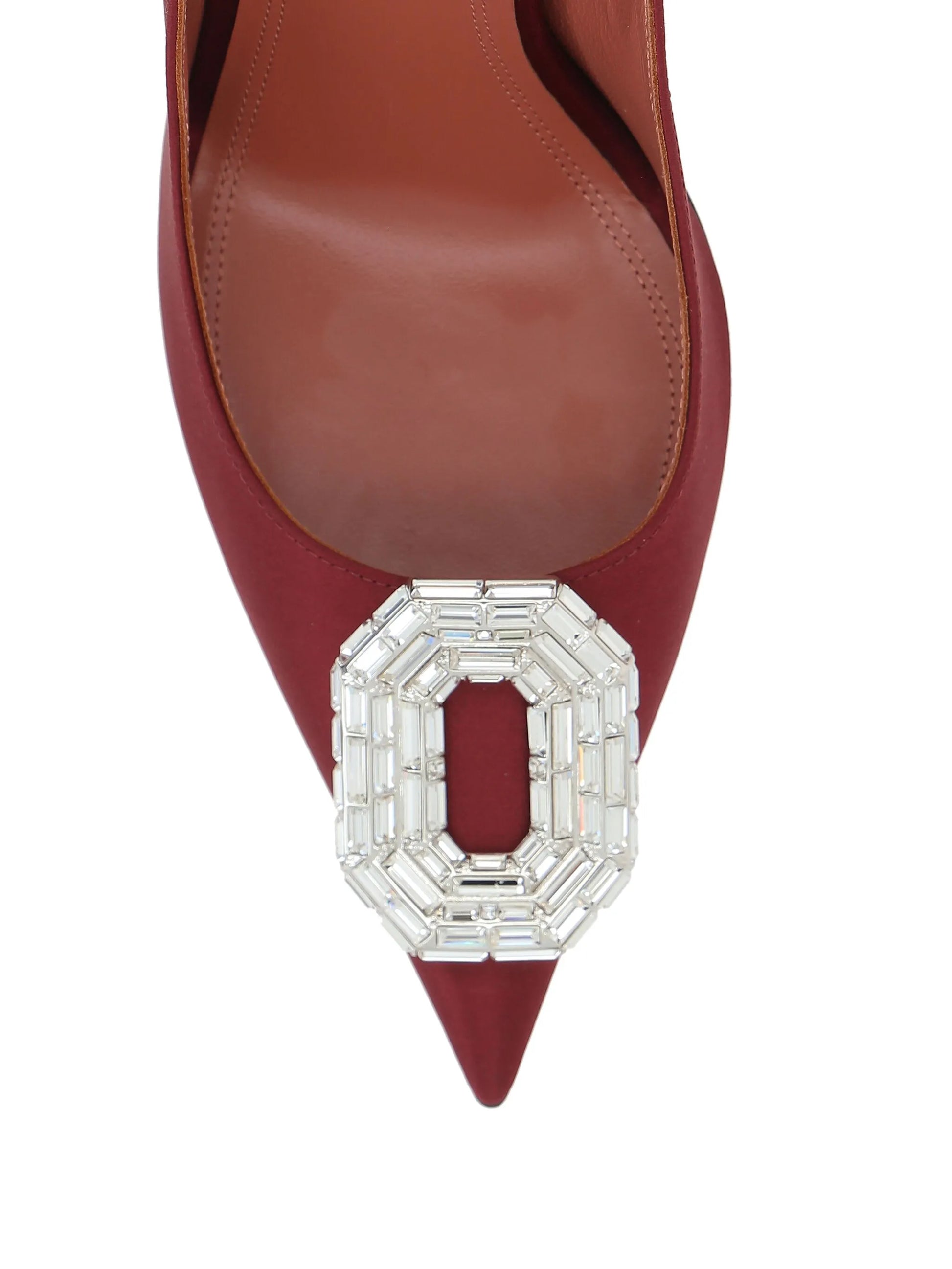 Amina Muaddi 105mm Camelia pumps