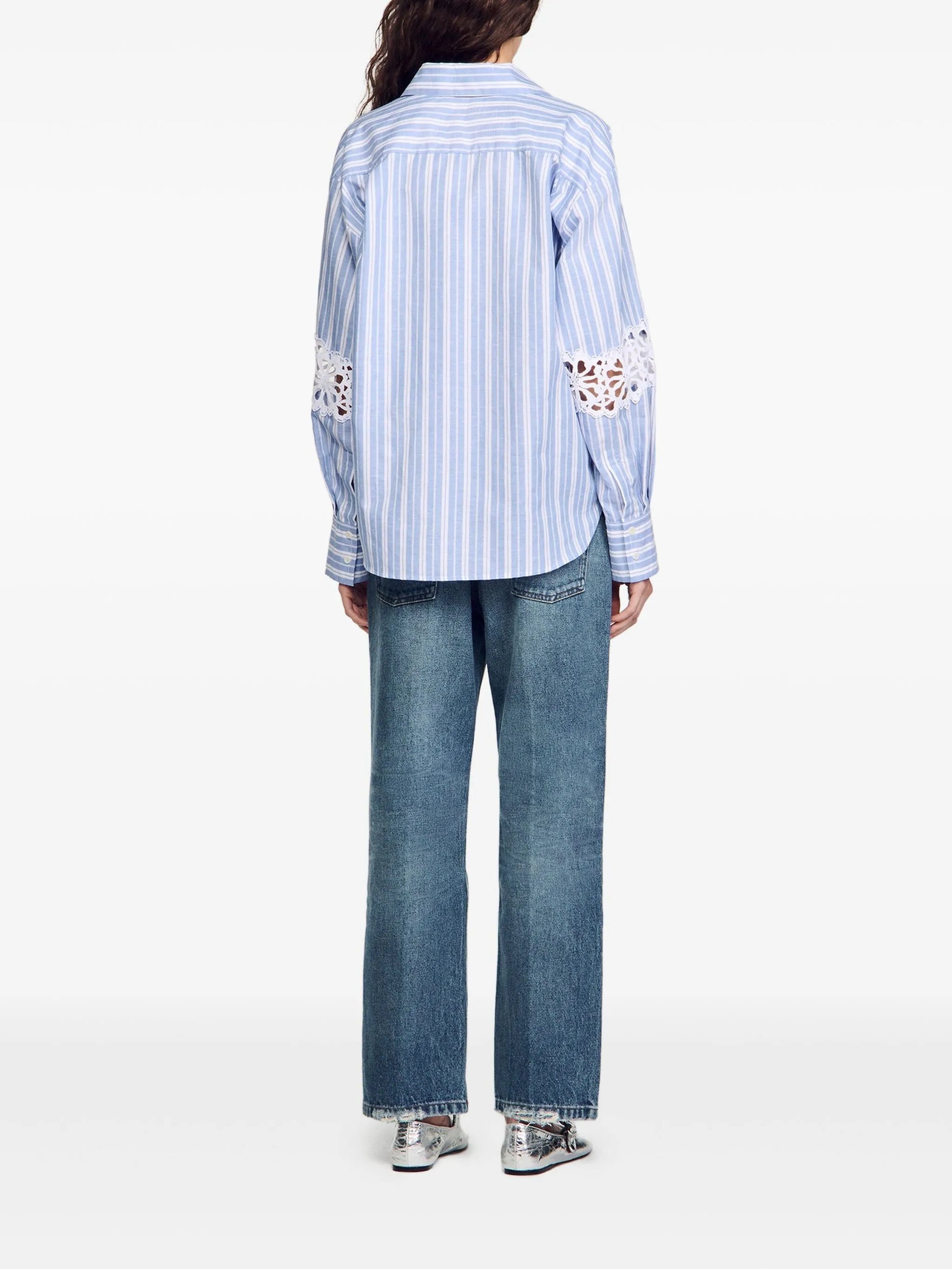SANDRO organic cotton-linen shirt