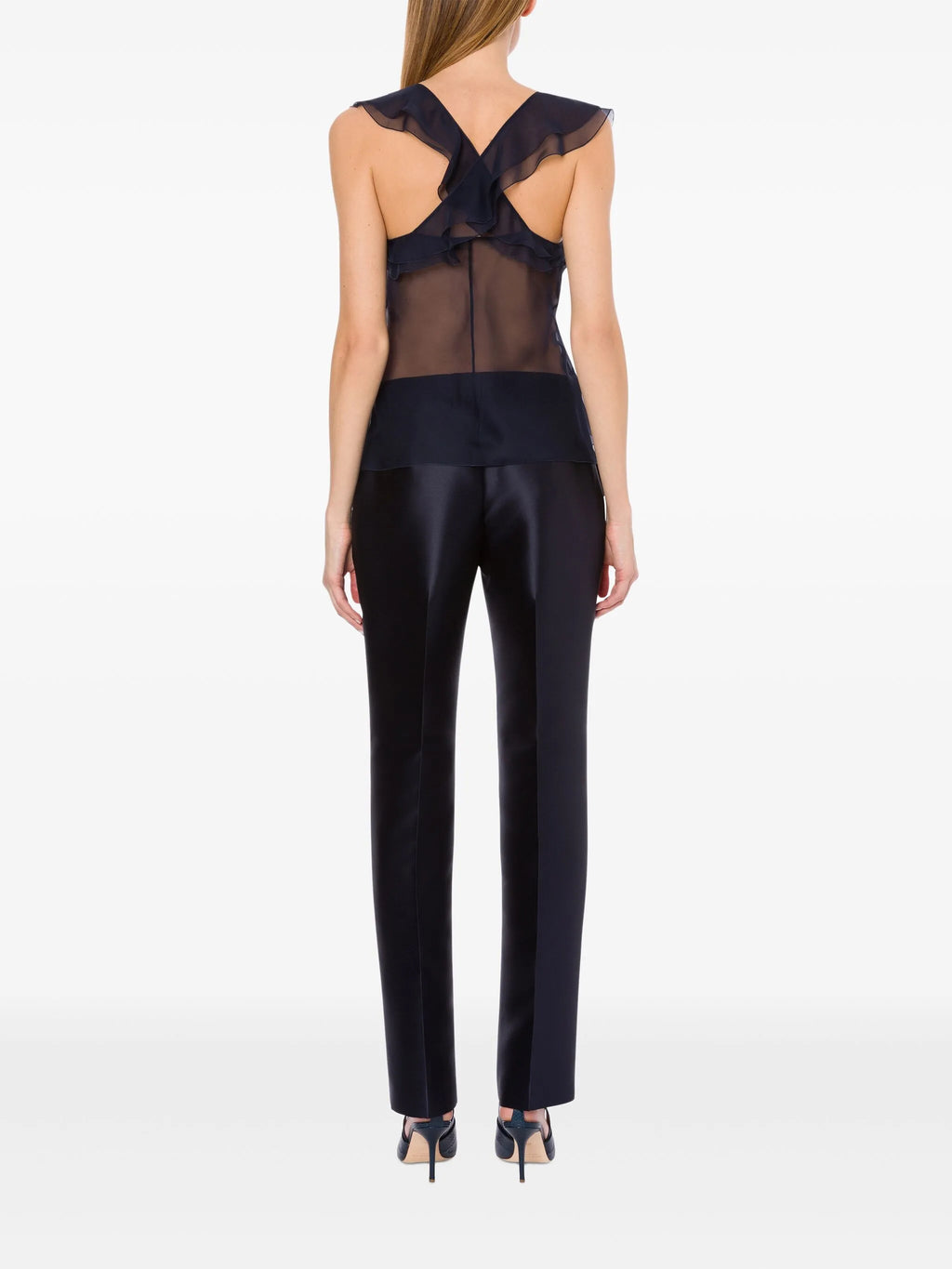 Chemisier en soie semi-transparente Alberta Ferretti