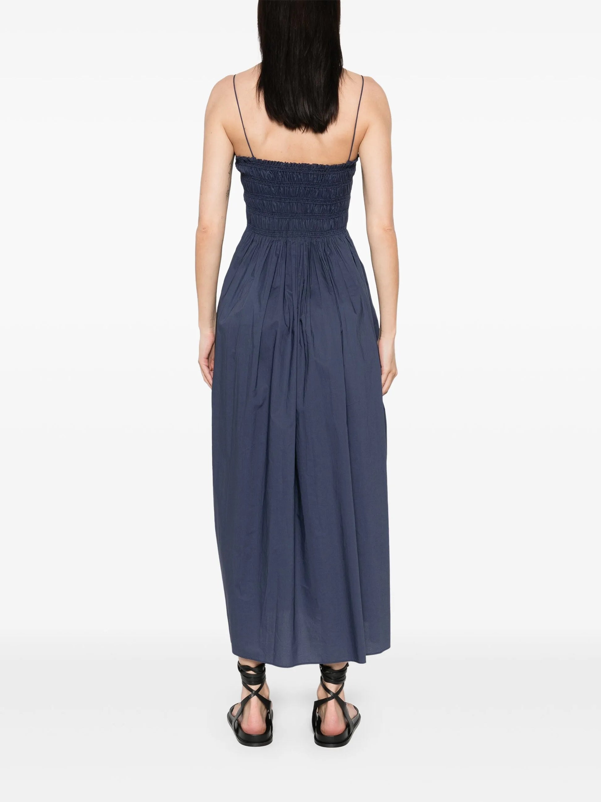 Matteau shirred-bodice midi dress