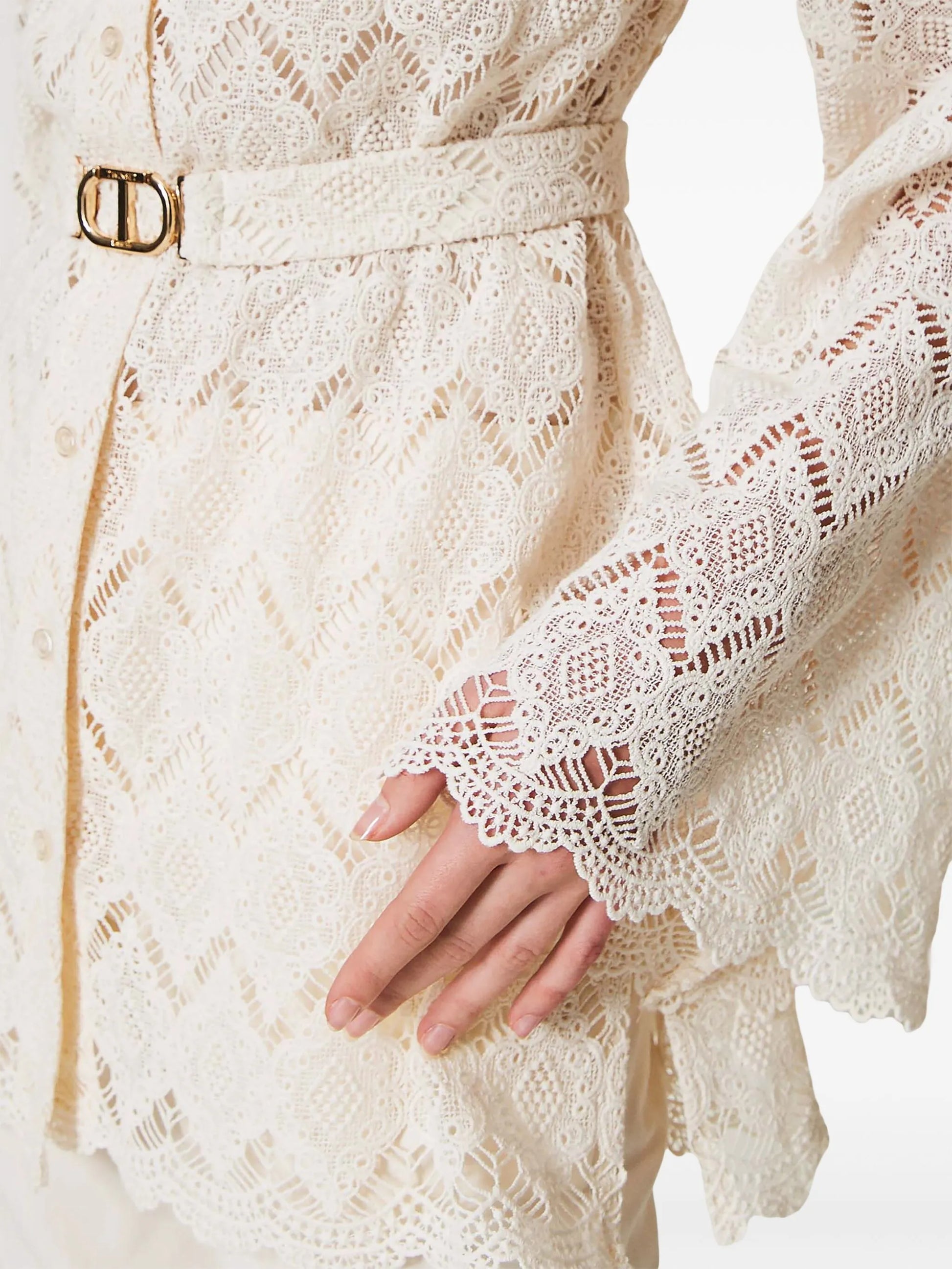 TWINSET macramé lace shirt 