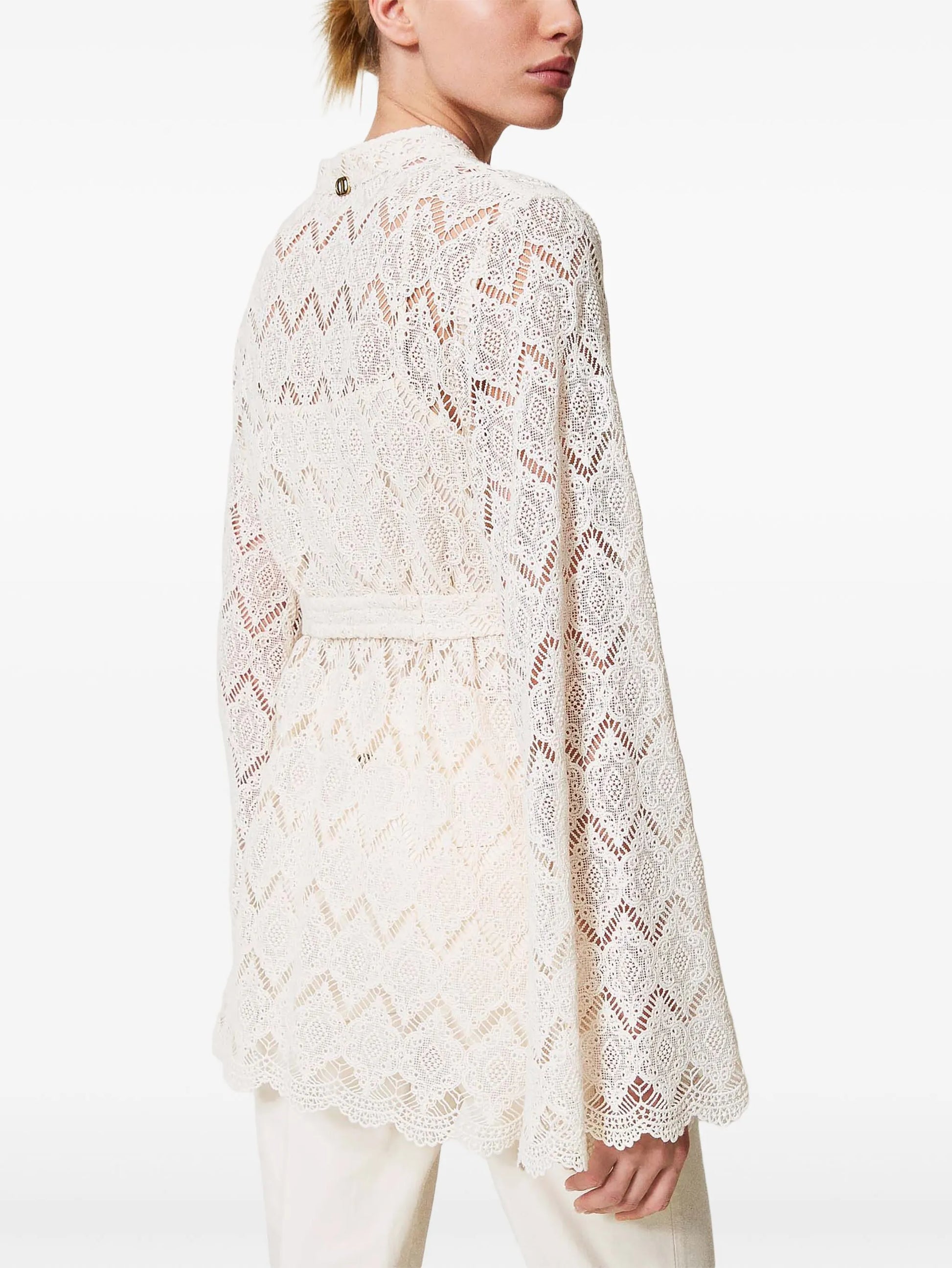 TWINSET macramé lace shirt 