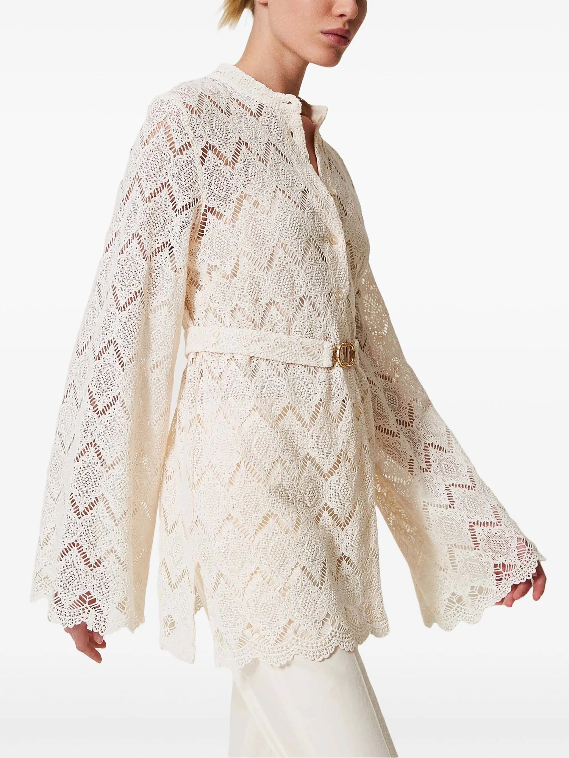 TWINSET macramé lace shirt 