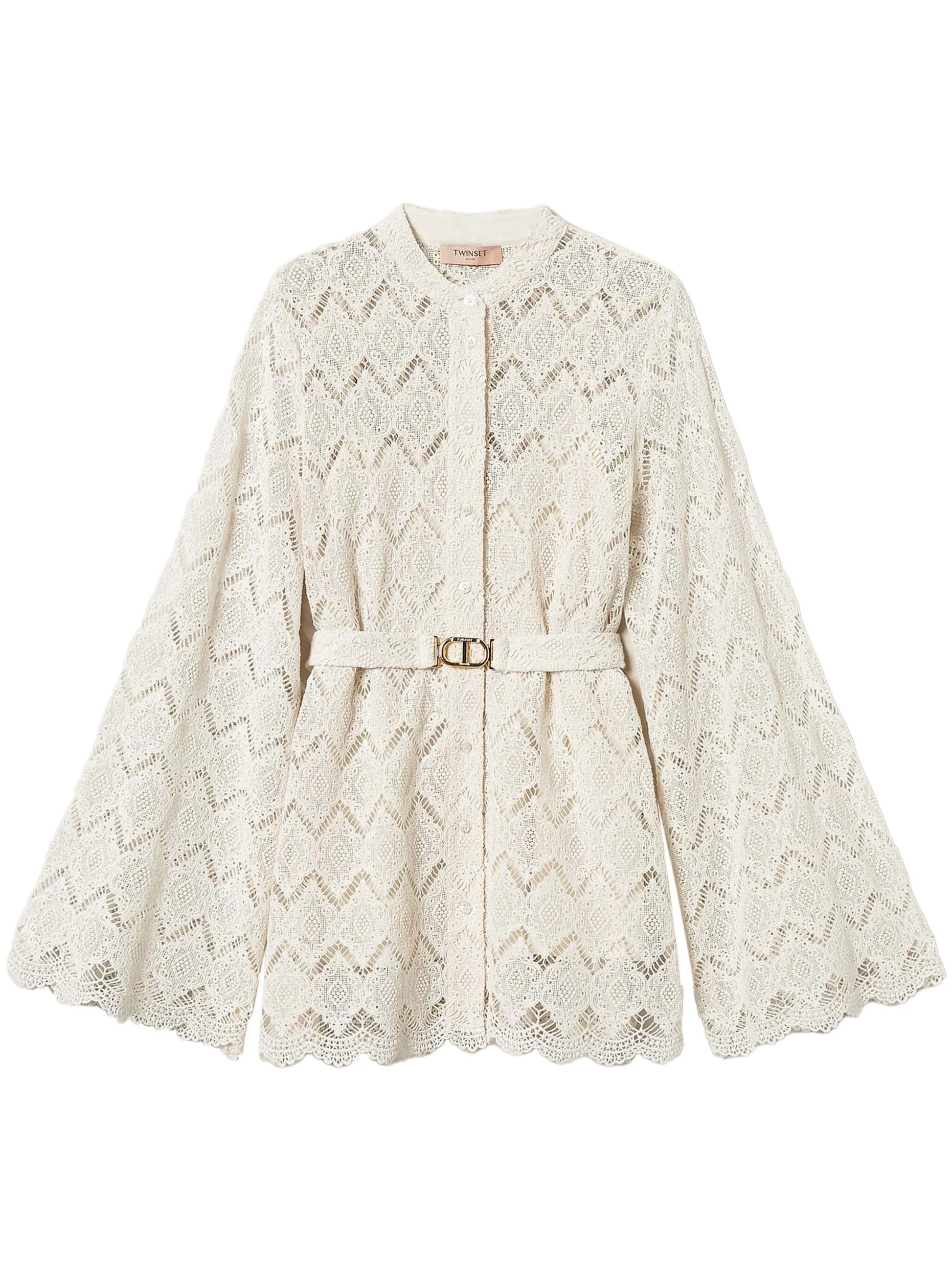 TWINSET macramé lace shirt 