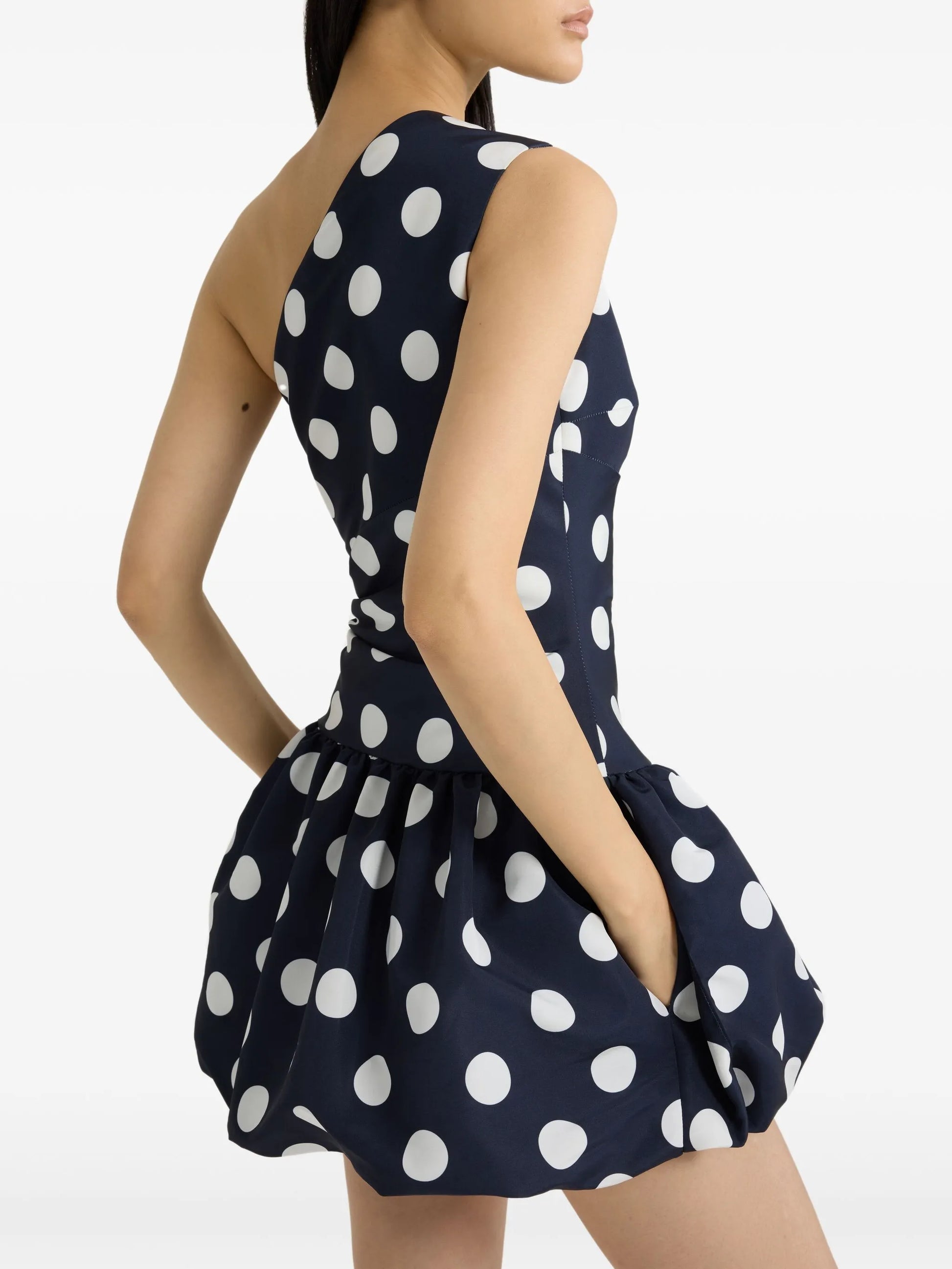 Patou one-shoulder minidress