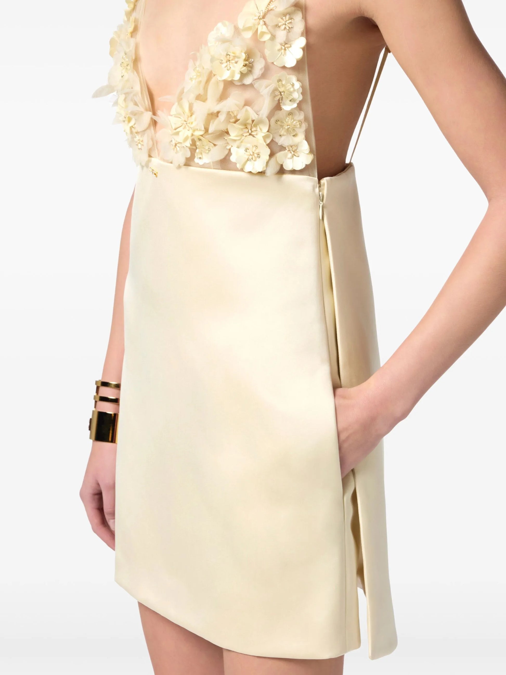 Elisabetta Franchi floral-appliqué dress