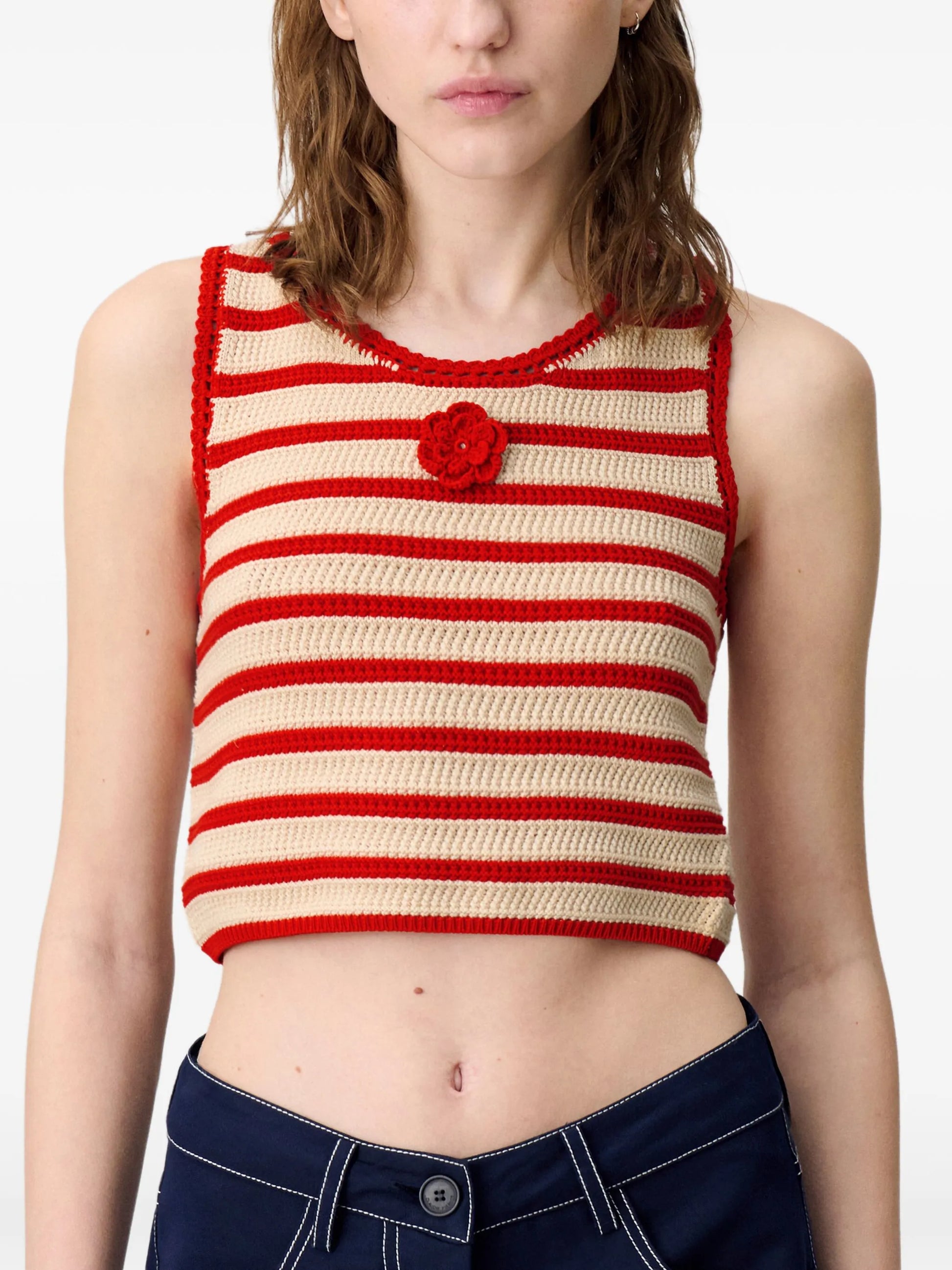 Claudie Pierlot cotton crochet top