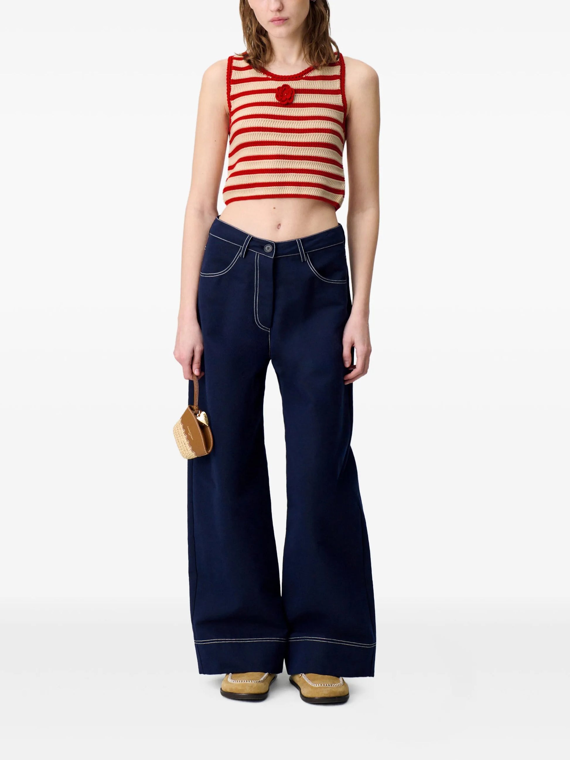 Claudie Pierlot cotton crochet top