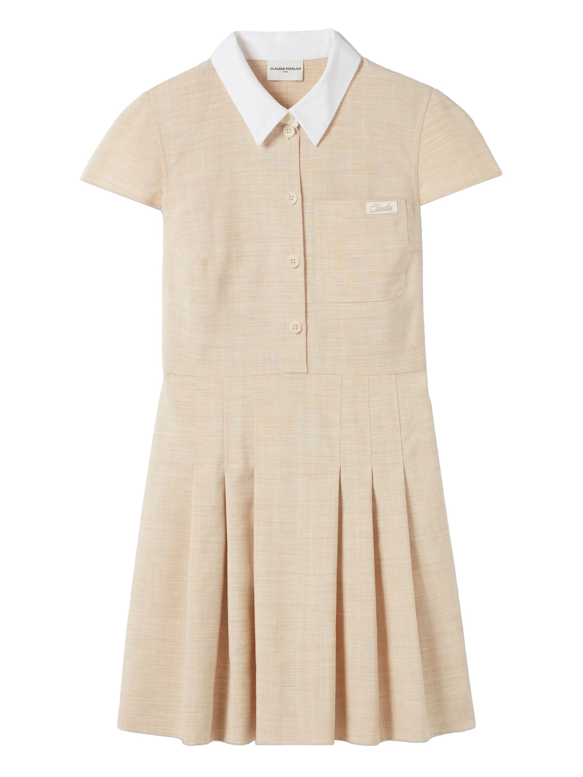 Claudie Pierlot logo-embroidered shirtdress
