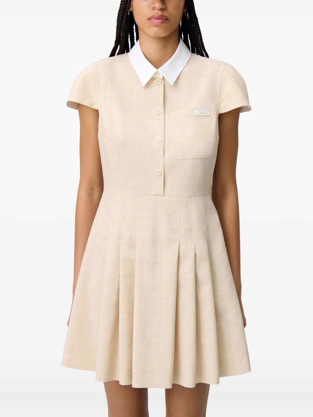 Claudie Pierlot logo-embroidered shirtdress
