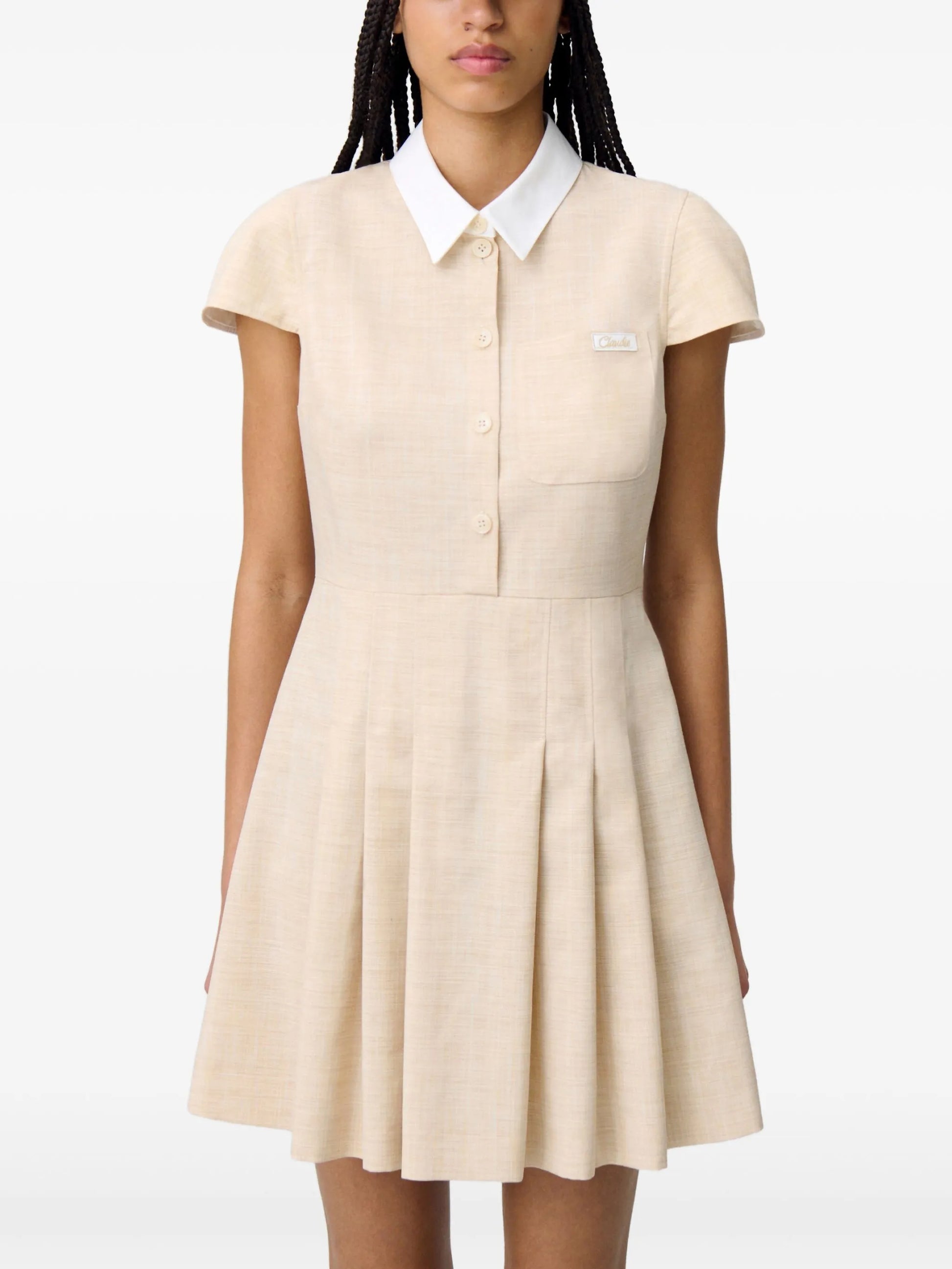 Claudie Pierlot logo-embroidered shirtdress
