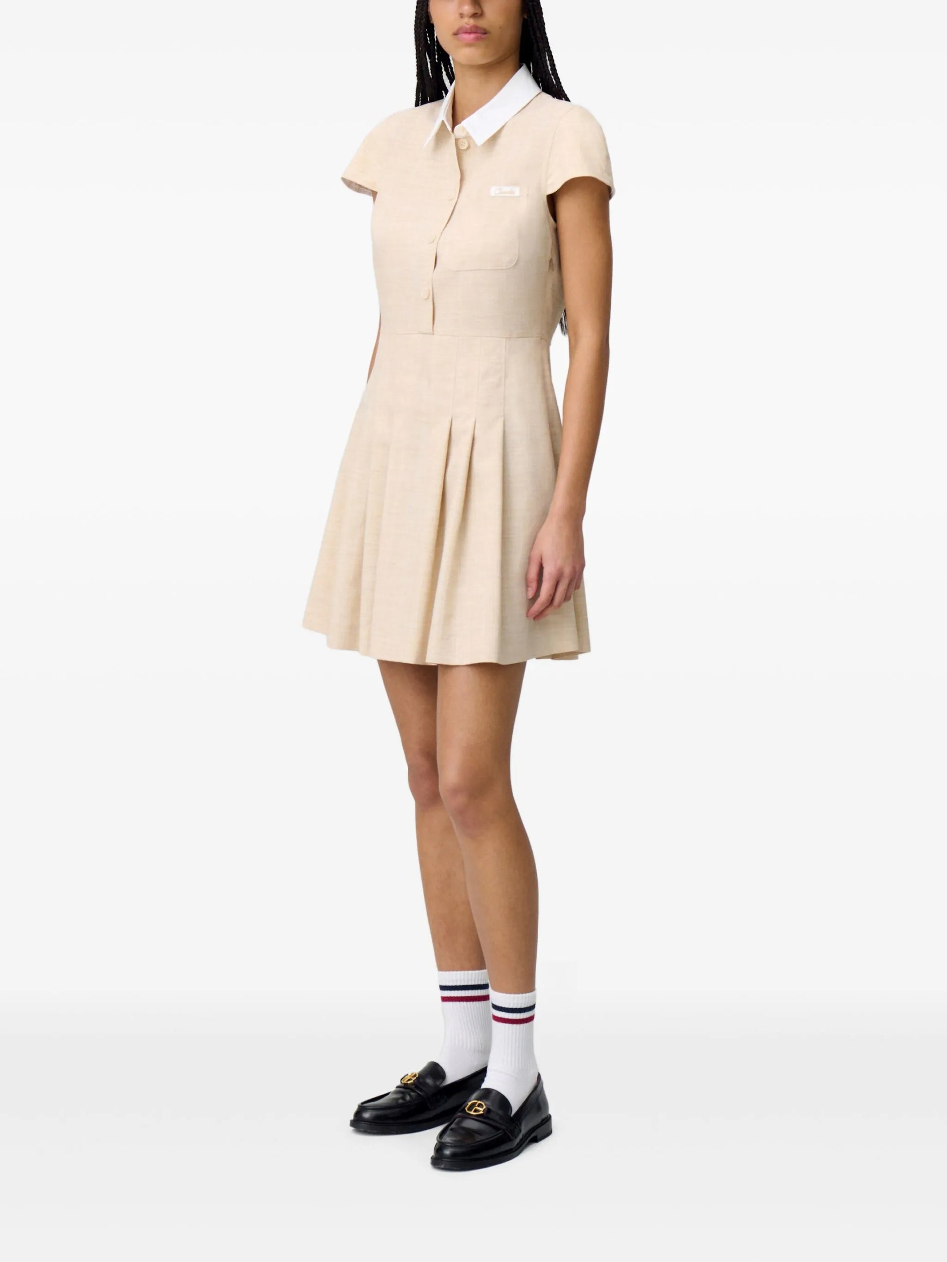 Claudie Pierlot logo-embroidered shirtdress