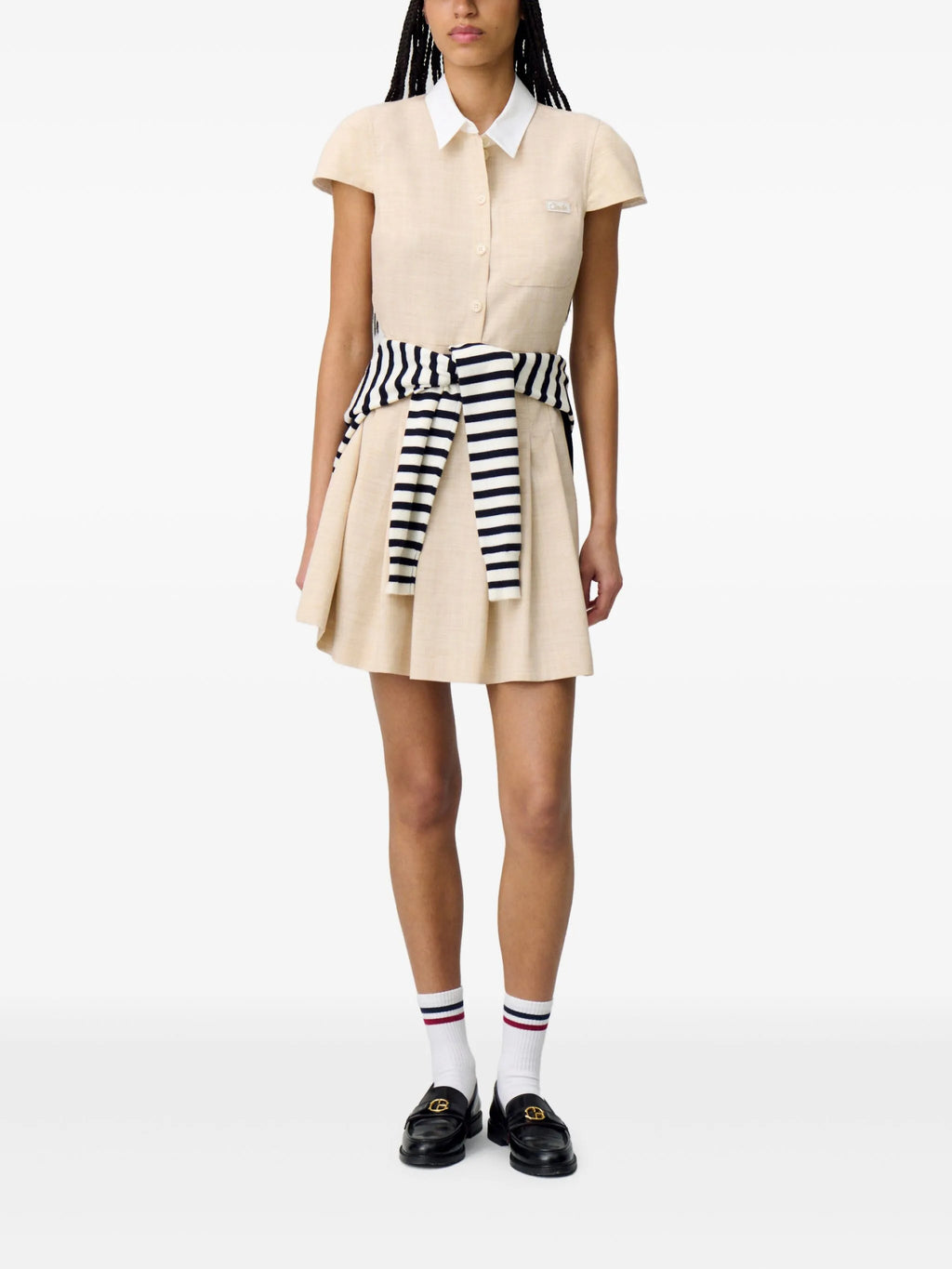 Claudie Pierlot logo-embroidered shirtdress