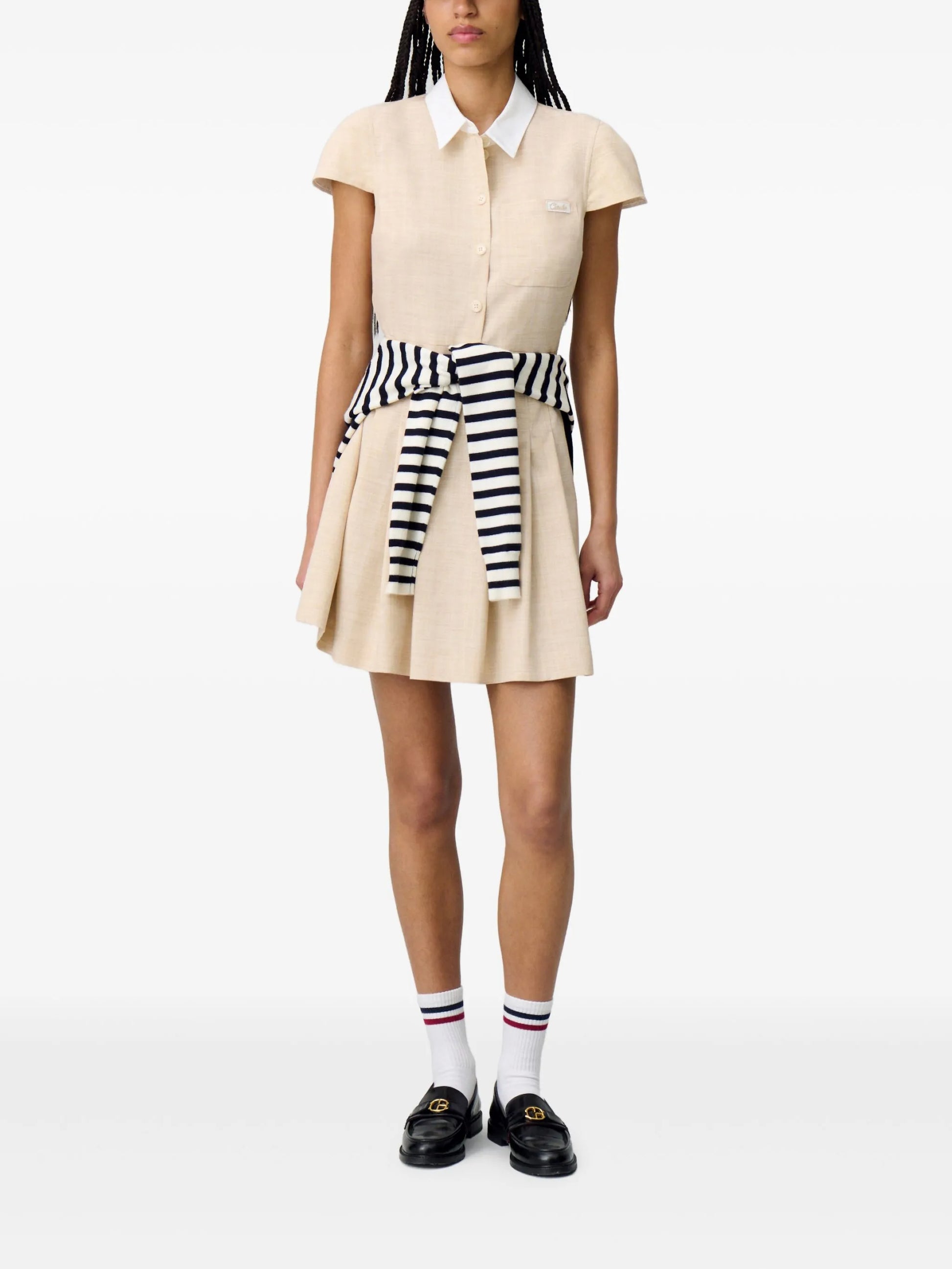 Claudie Pierlot logo-embroidered shirtdress
