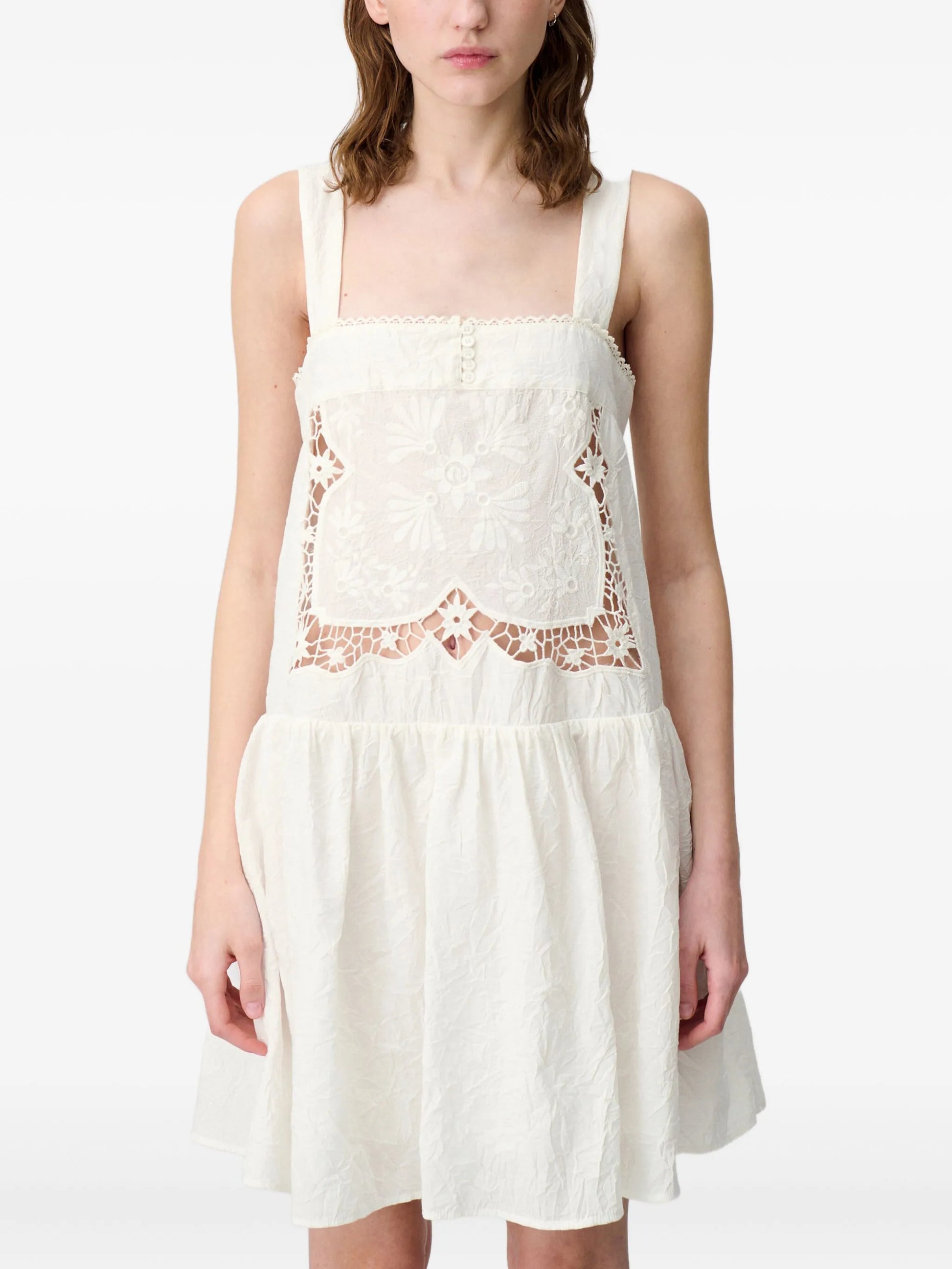 Claudie Pierlot embroidery mini dress