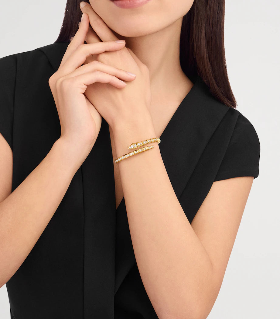 Bracelet Serpenti Viper en or jaune et diamants BVLGARI