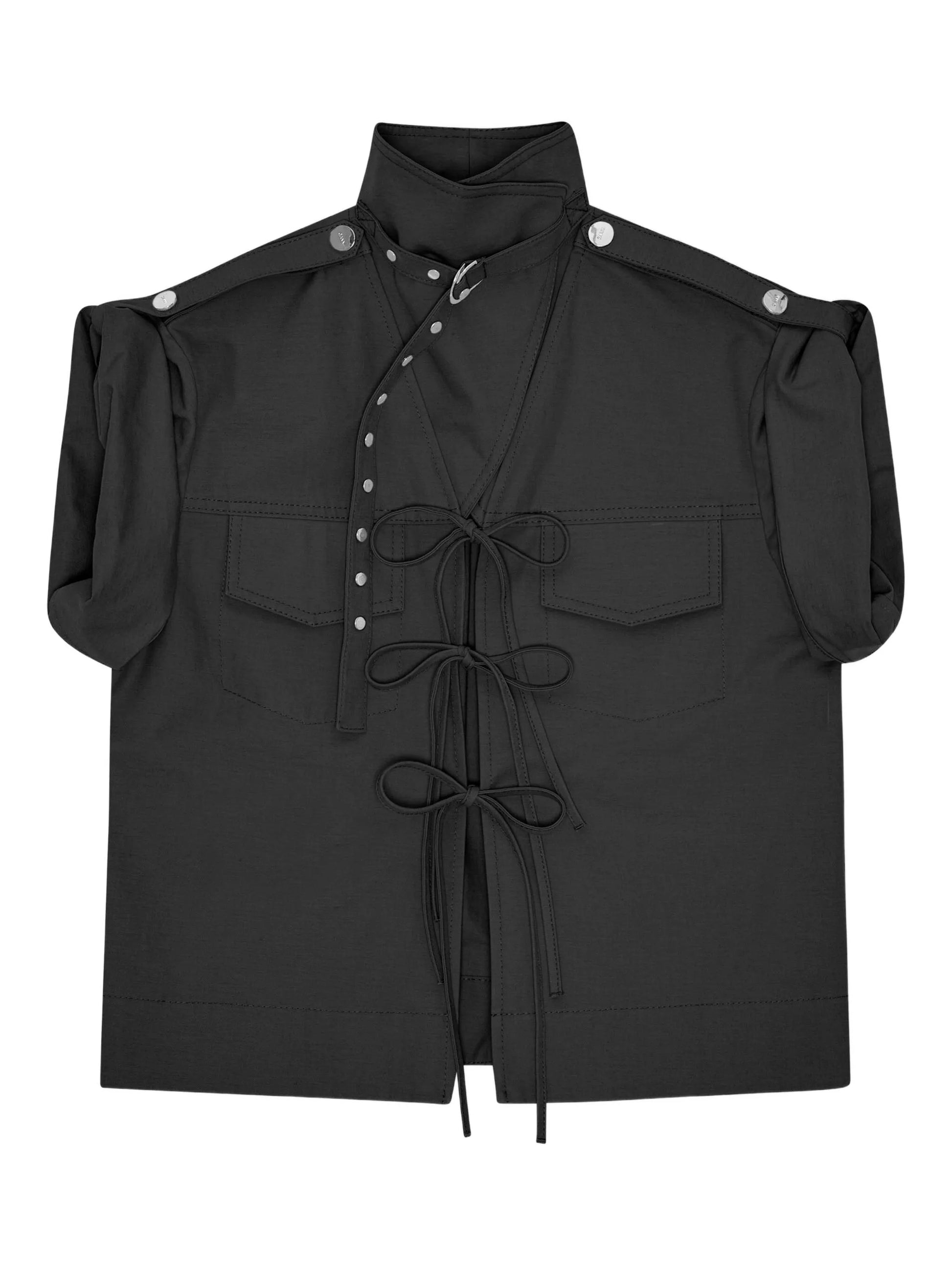 GANNI stretch-cotton blouse