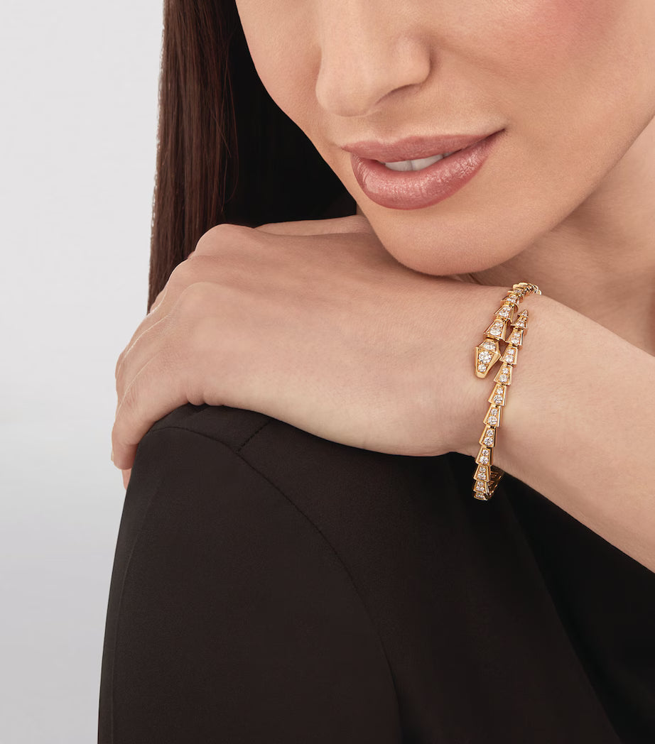 Bracelet Serpenti Viper en or jaune et diamants BVLGARI