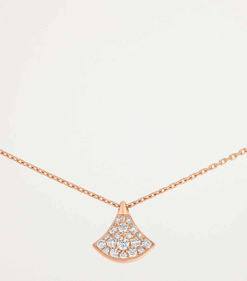 Collier pendentif BVLGARI en or rose et diamants Divas' Dream