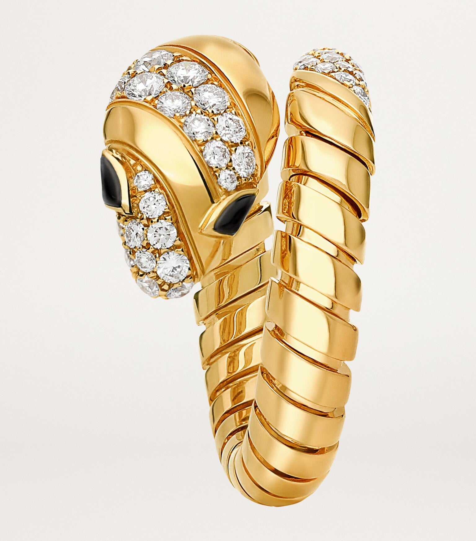 Bague Serpenti BVLGARI en or jaune et diamants