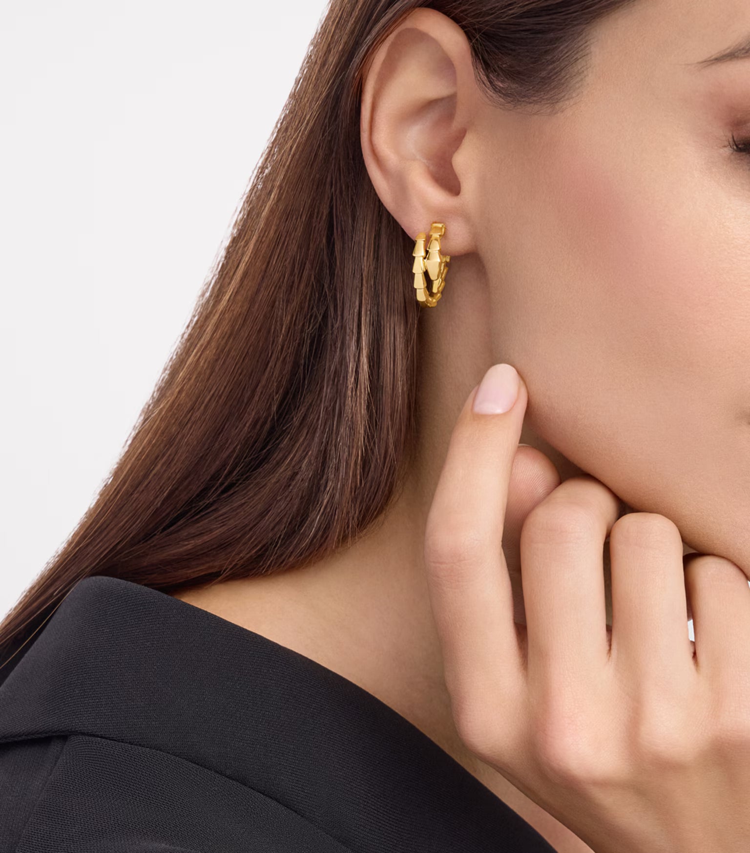 Boucles d'oreilles Serpenti Viper en or jaune BVLGARI