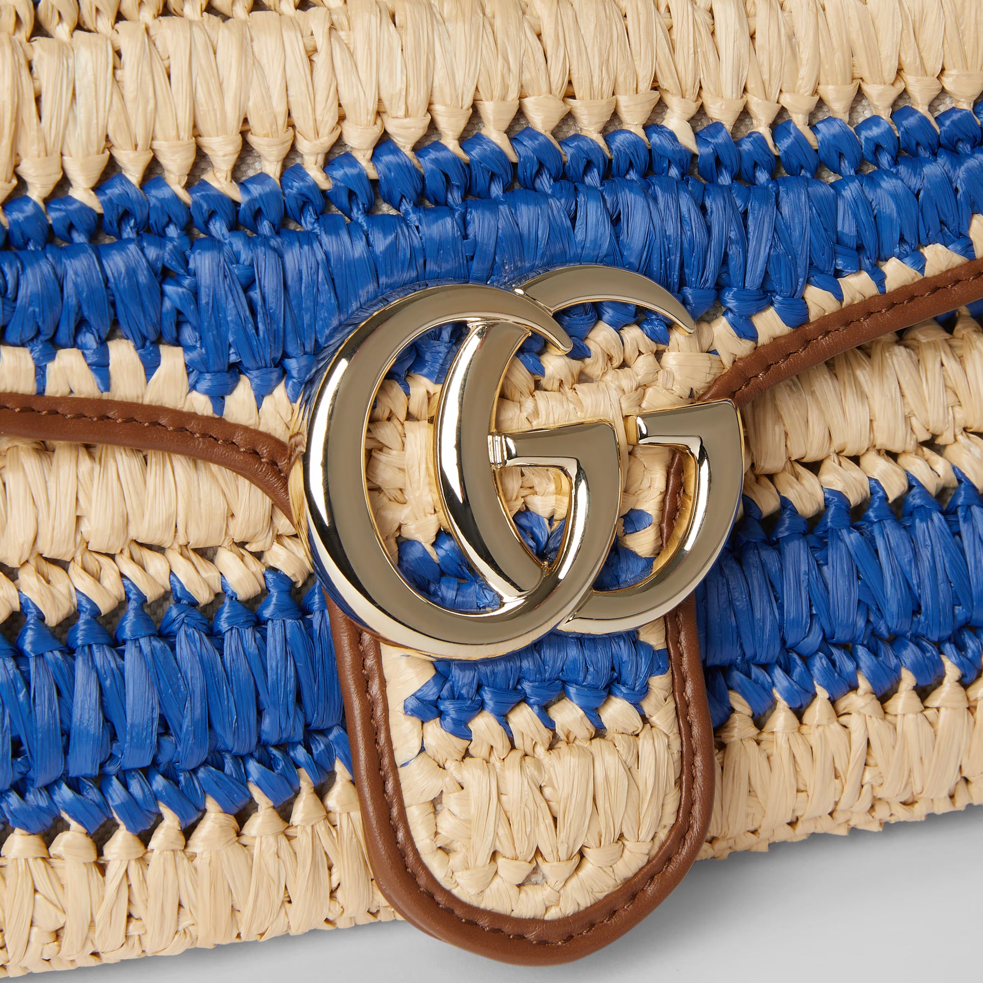 Sac à bandoulière tissé moyen GG Marmont
