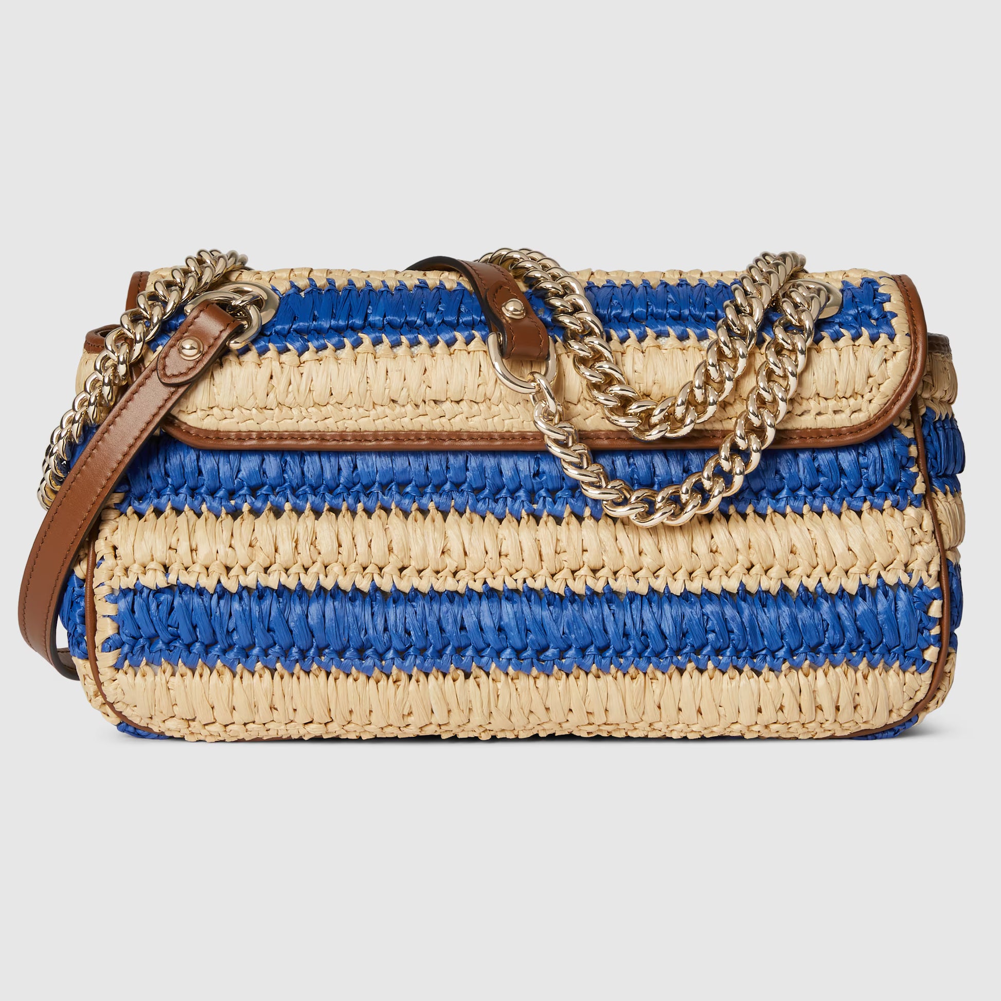 Sac à bandoulière tissé moyen GG Marmont