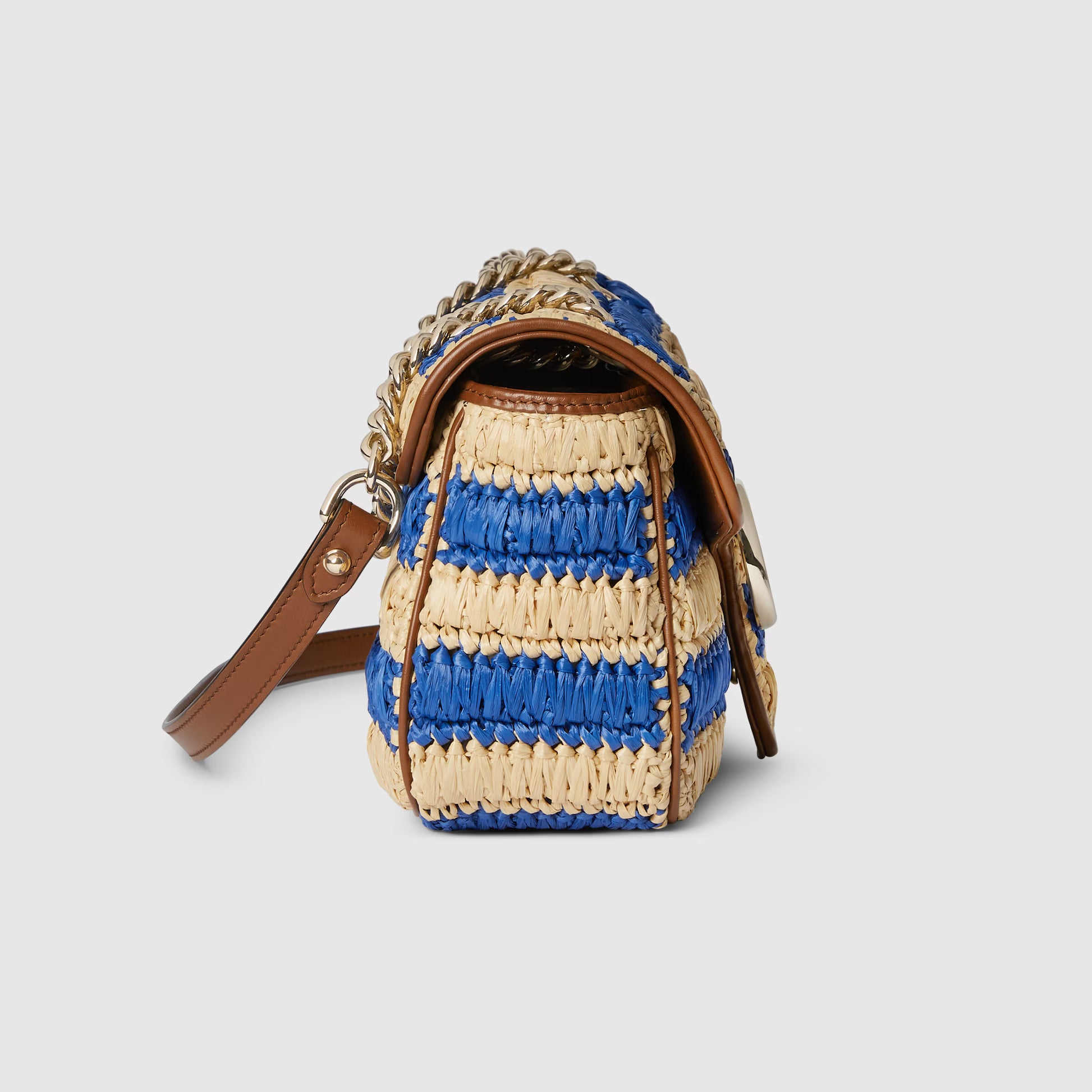 Sac à bandoulière tissé moyen GG Marmont