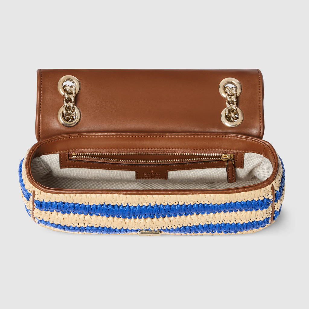 Sac à bandoulière tissé moyen GG Marmont