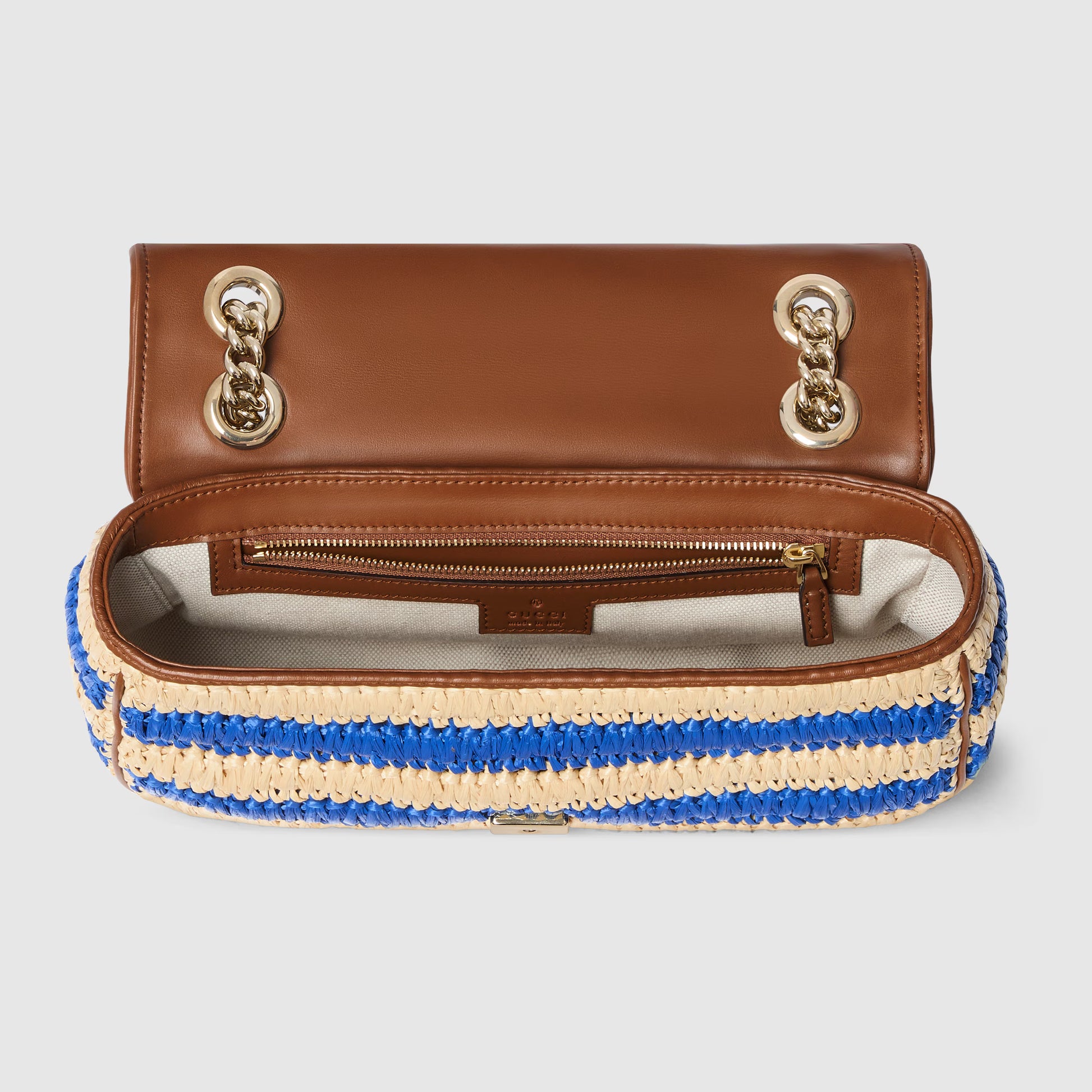 Sac à bandoulière tissé moyen GG Marmont