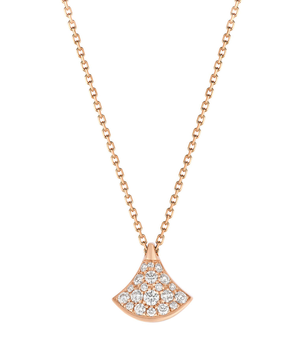 Collier pendentif BVLGARI en or rose et diamants Divas' Dream