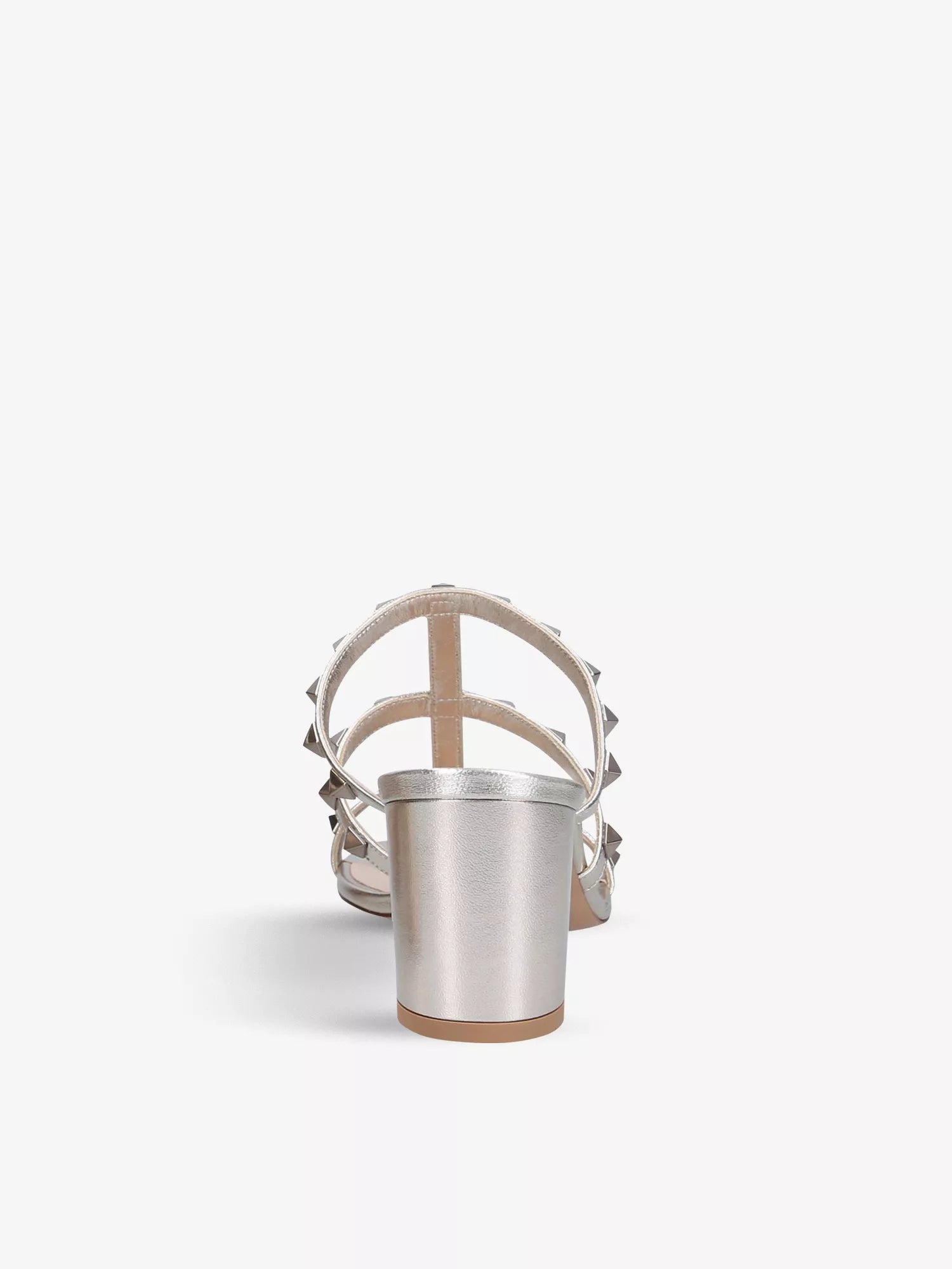 Rockstud leather heeled mules