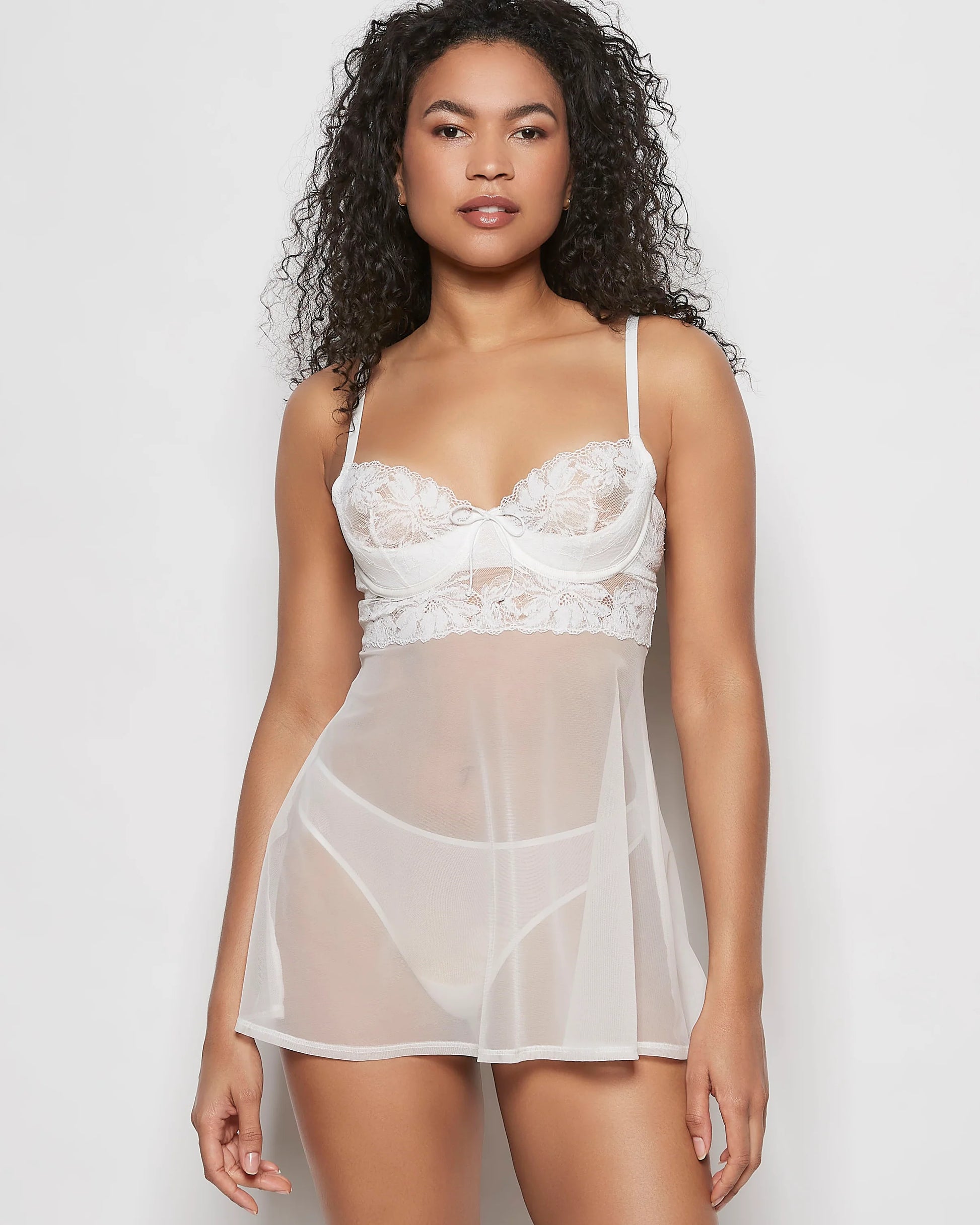 Babydoll balconnet non doublé avec nœud LA SENZA en ivoire