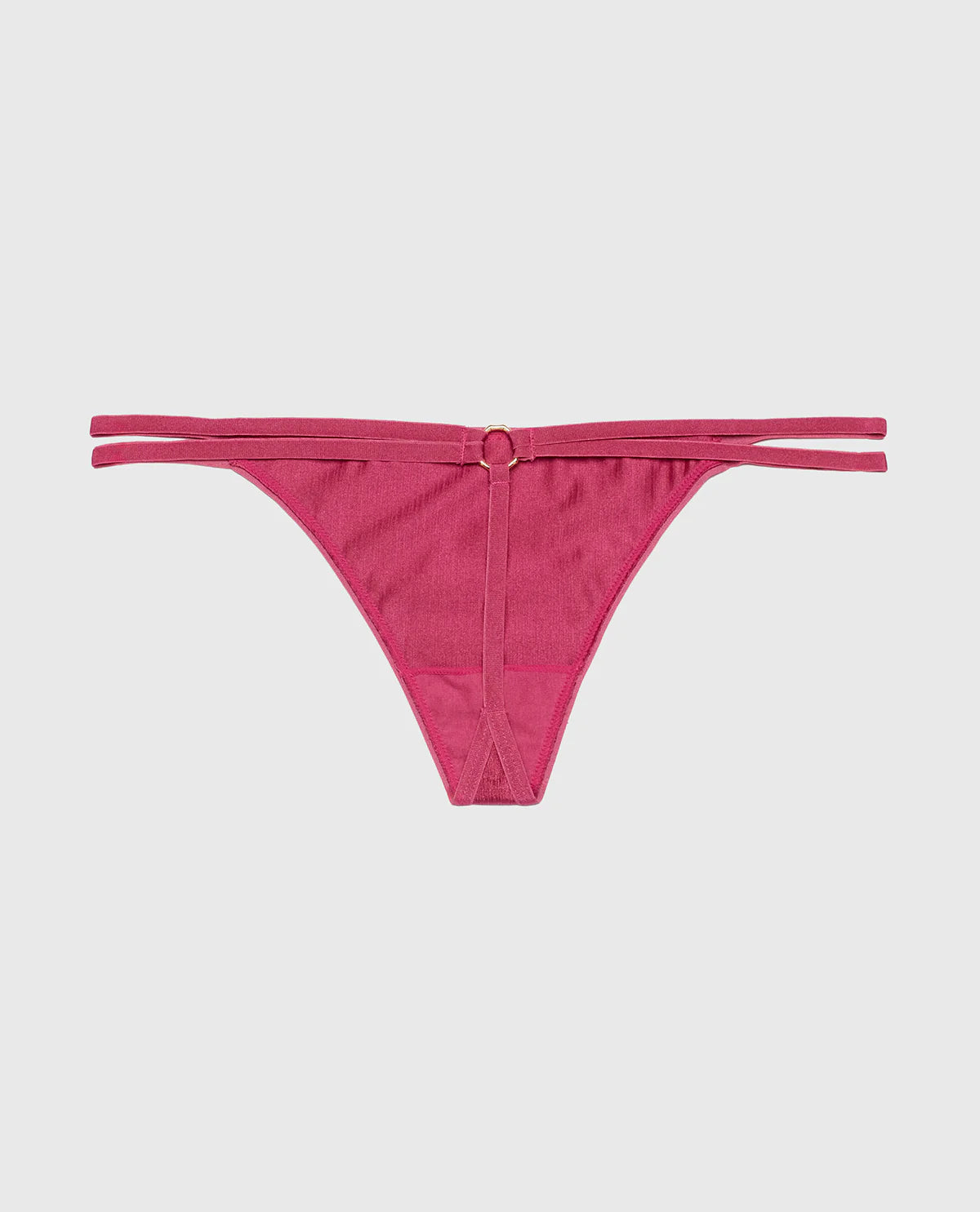 Culotte string LA SENZA avec anneau en bambou, couleur Pacific Coast