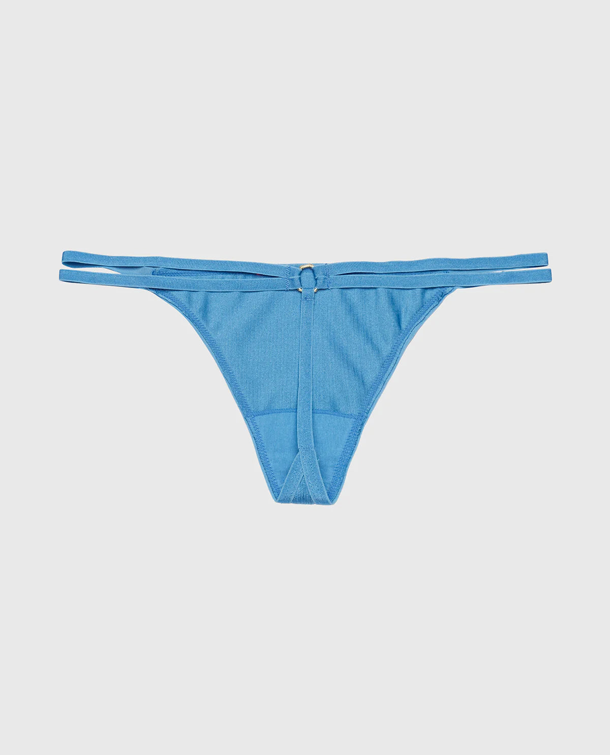 Culotte string LA SENZA avec anneau en bambou, couleur Pacific Coast
