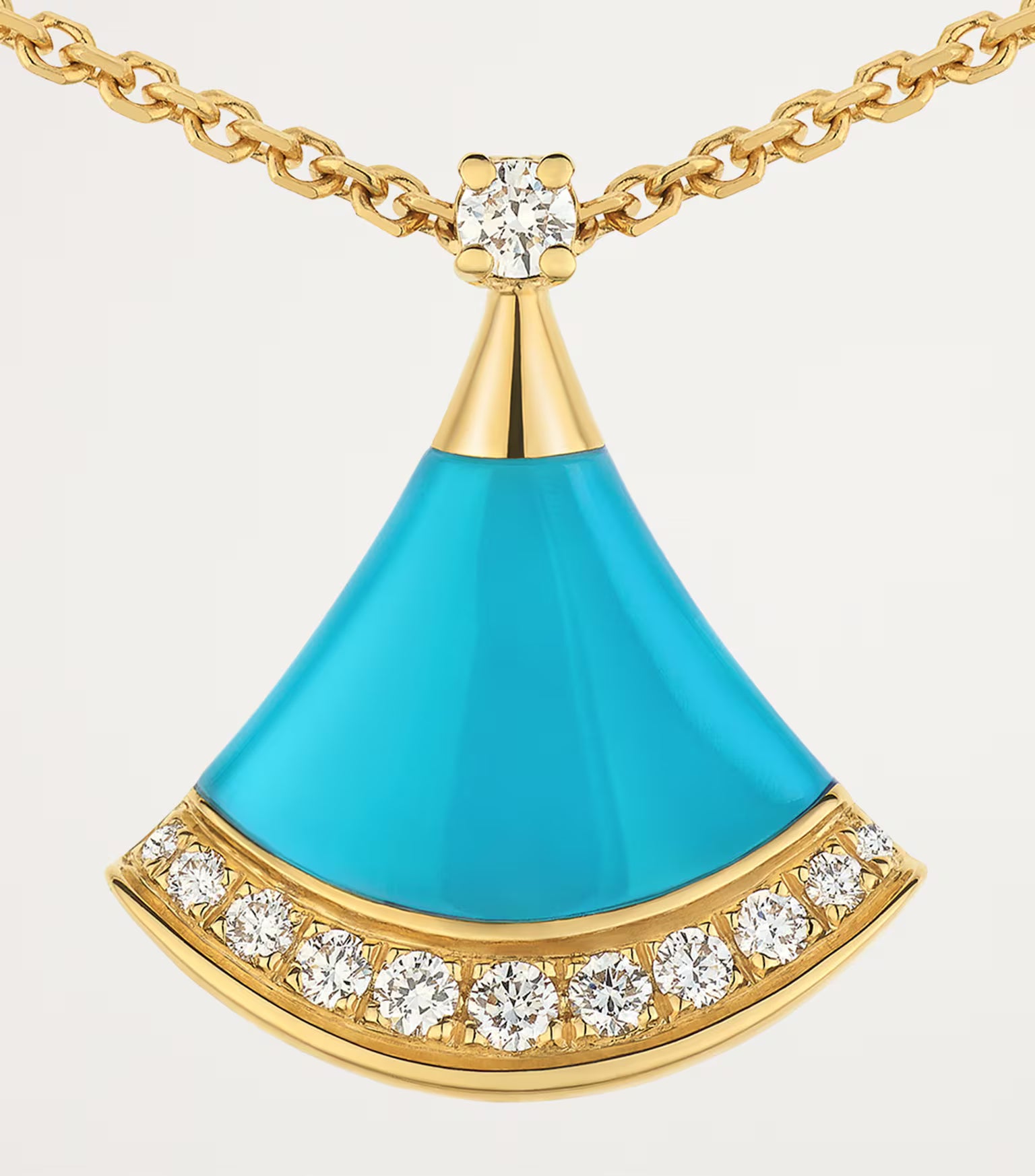 Collier BVLGARI Divas' Dream en or rose, diamants et turquoise
