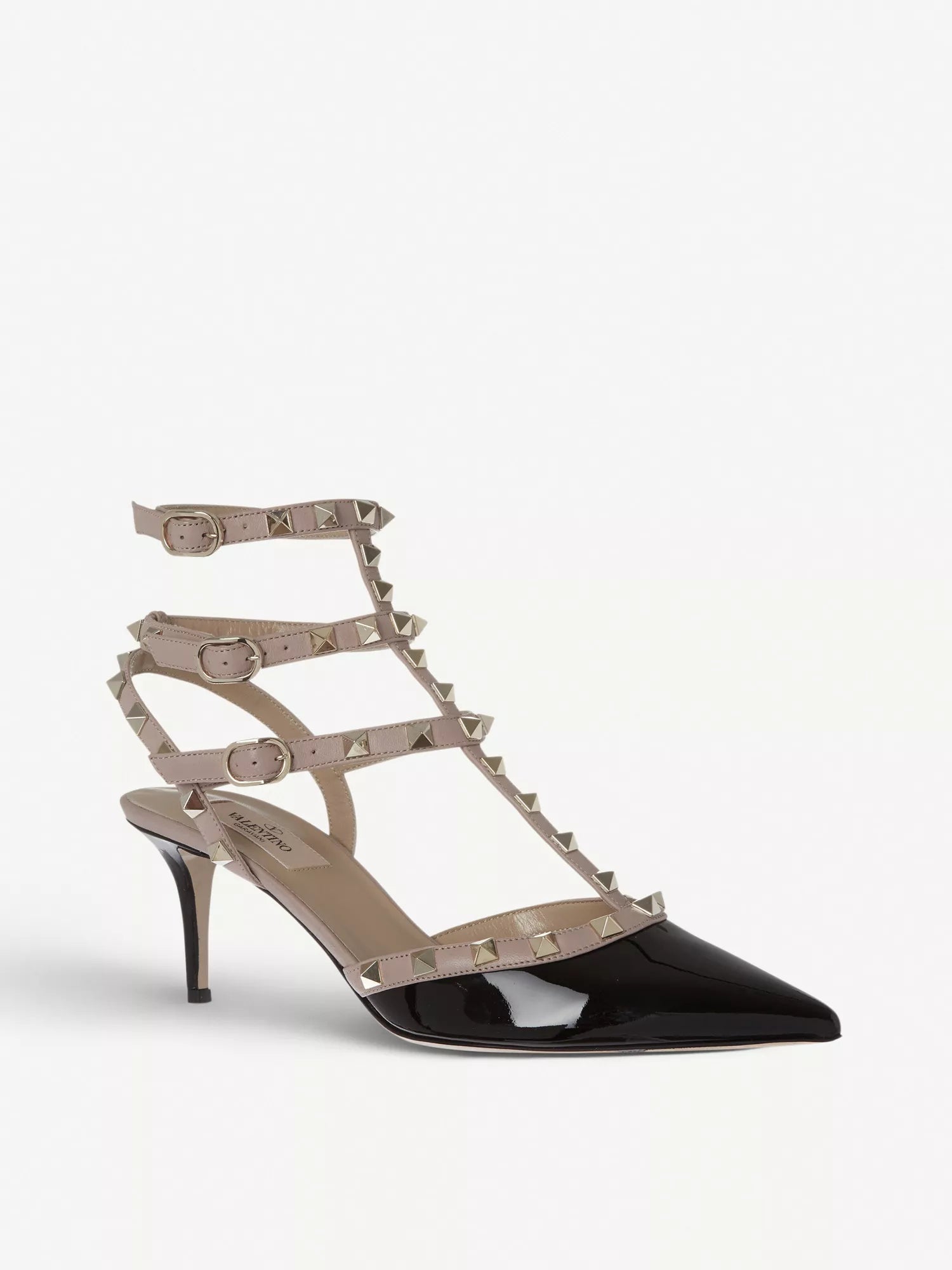 So Noir 65 patent-leather heeled sandals