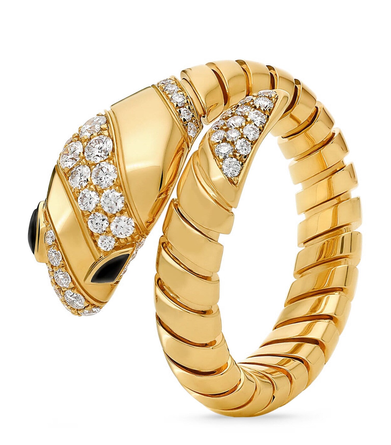 Bague Serpenti BVLGARI en or jaune et diamants