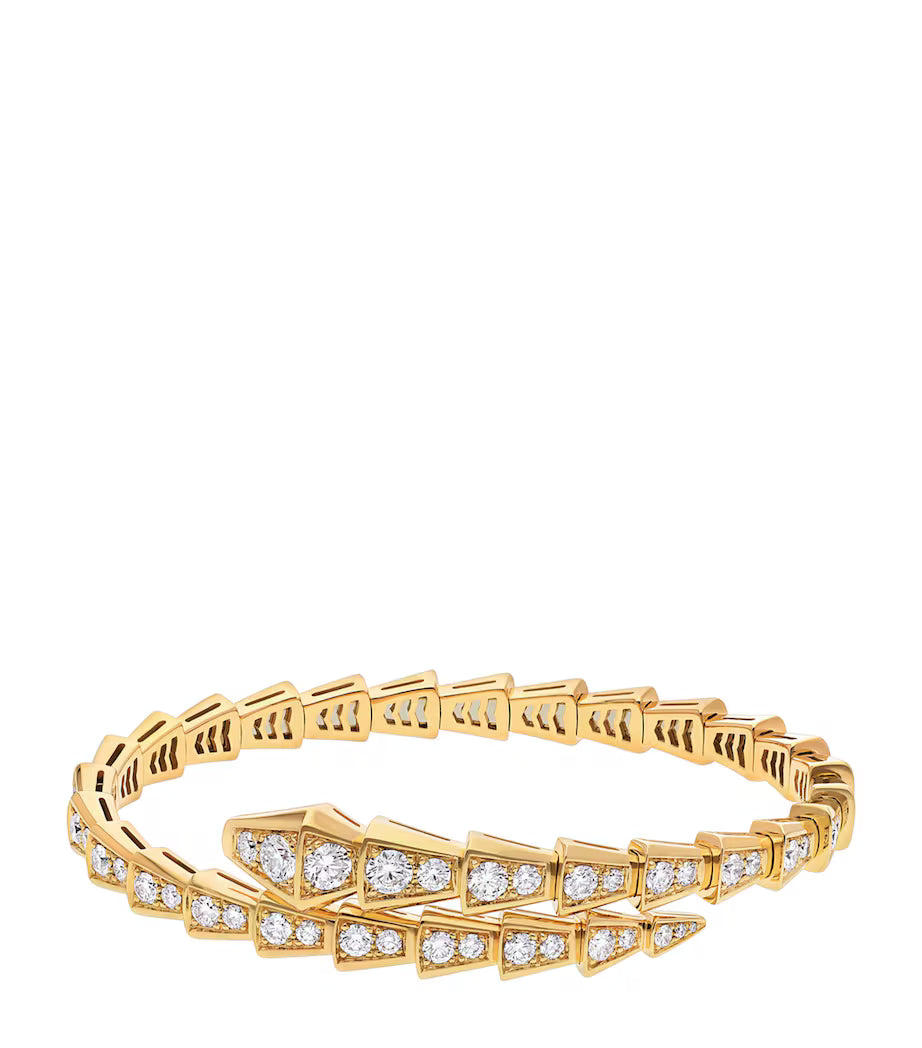 Bracelet Serpenti Viper en or jaune et diamants BVLGARI